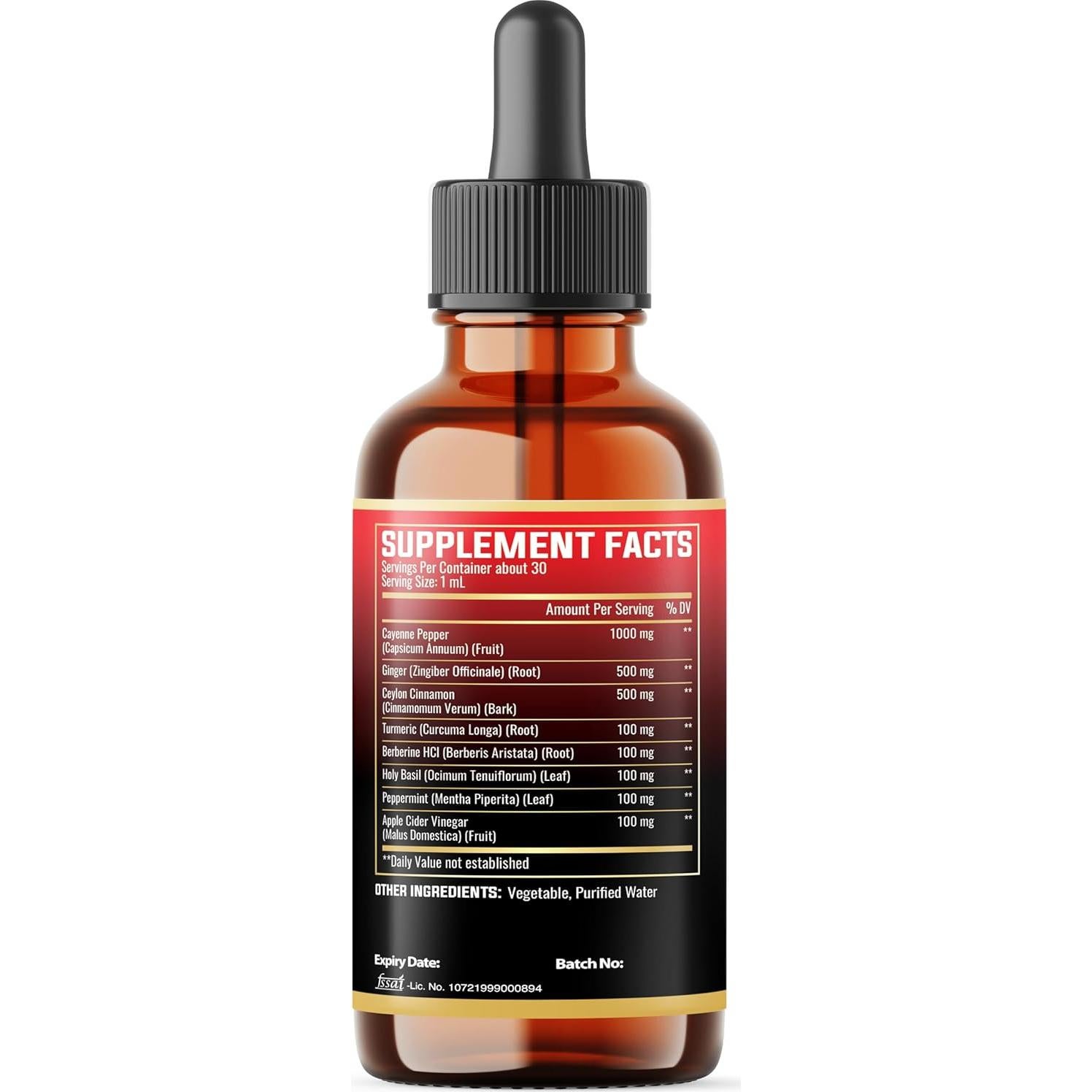 Gotas Líquidas de Pimienta de Cayena Milivol 30ml - 2 Paquetes