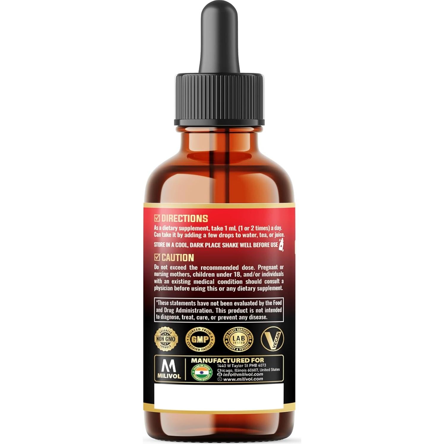 Gotas Líquidas de Pimienta de Cayena Milivol 30ml - 2 Paquetes