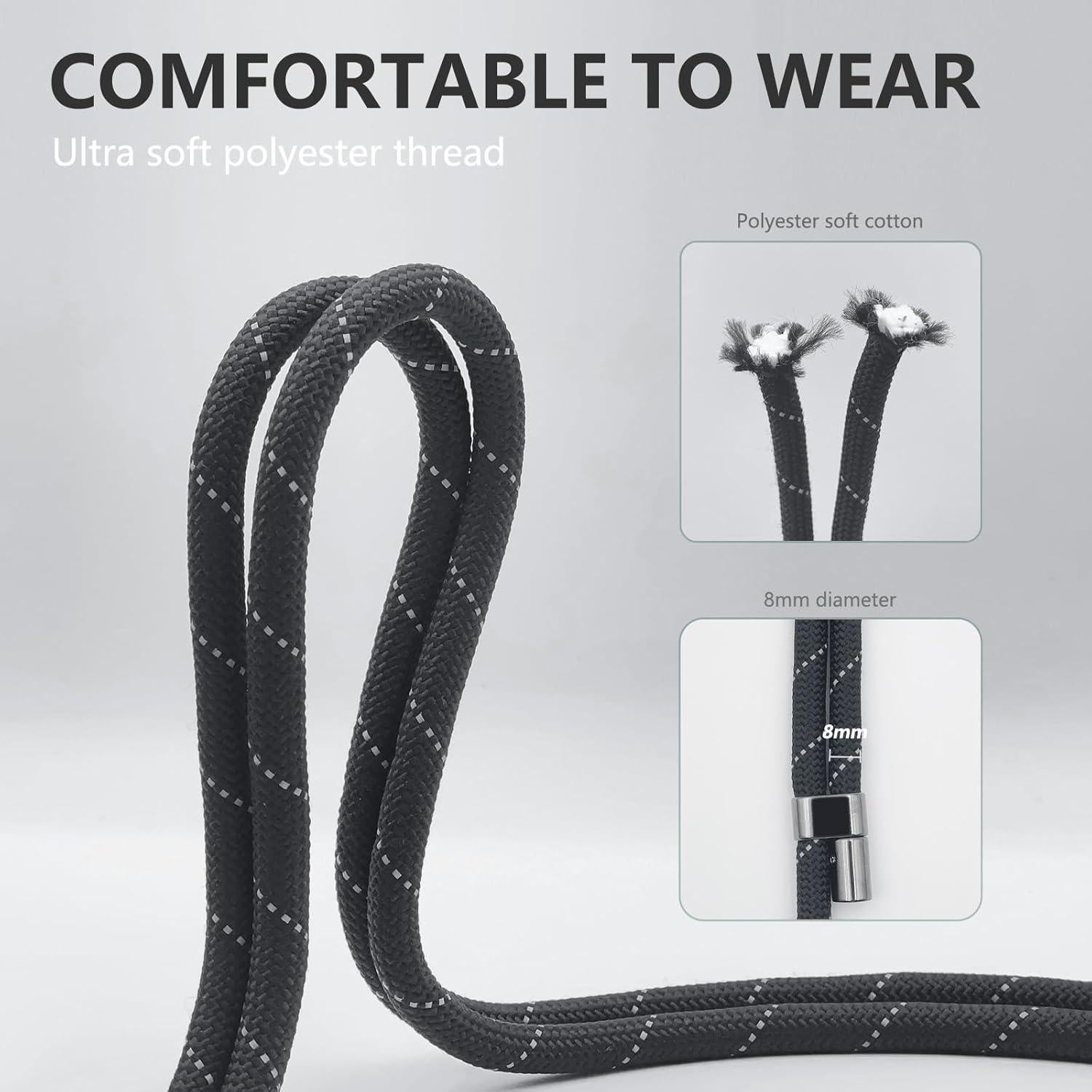 Correa para Teléfono Clip and Go con Bolsa Negra Ajustable