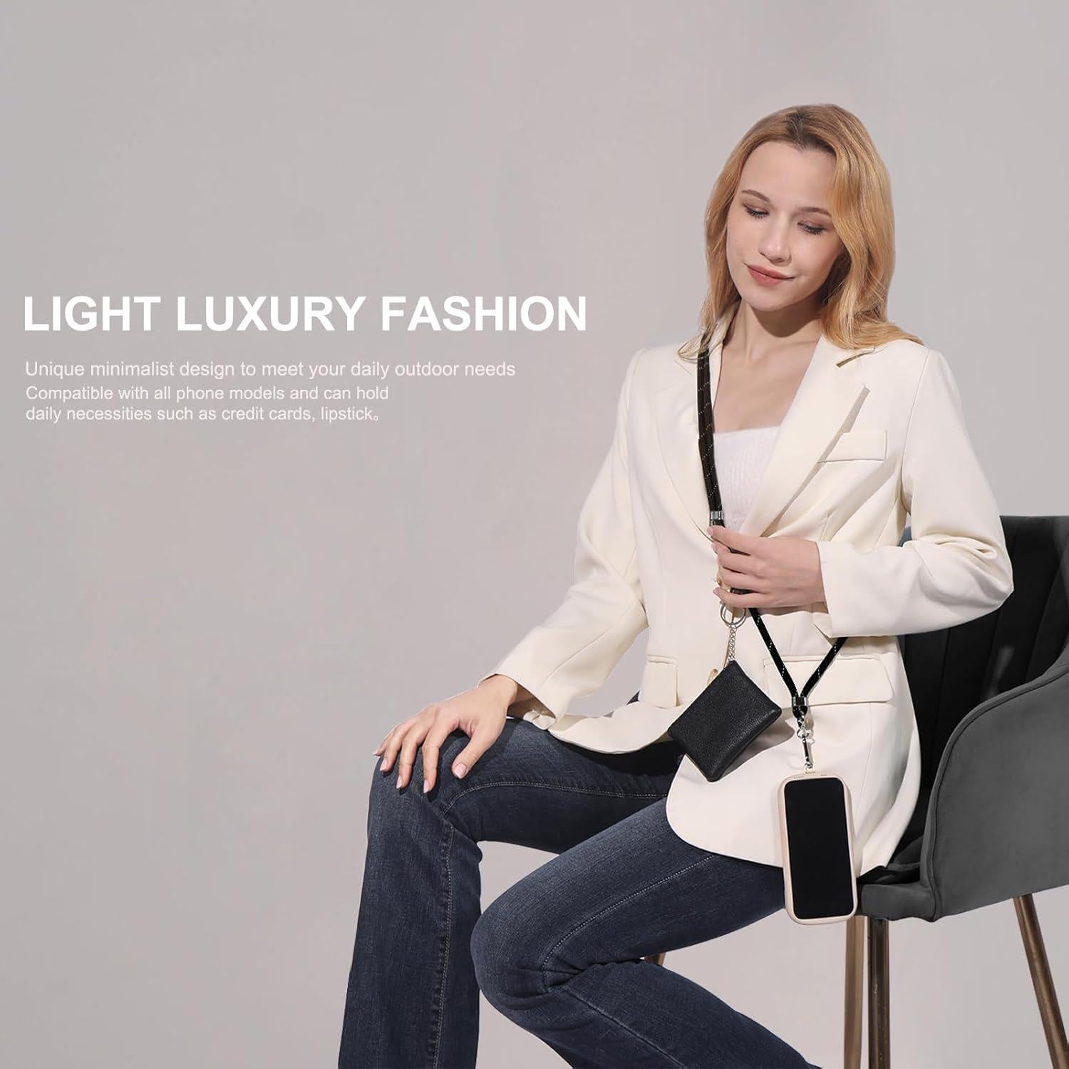 Correa para Teléfono Clip and Go con Bolsa Negra Ajustable