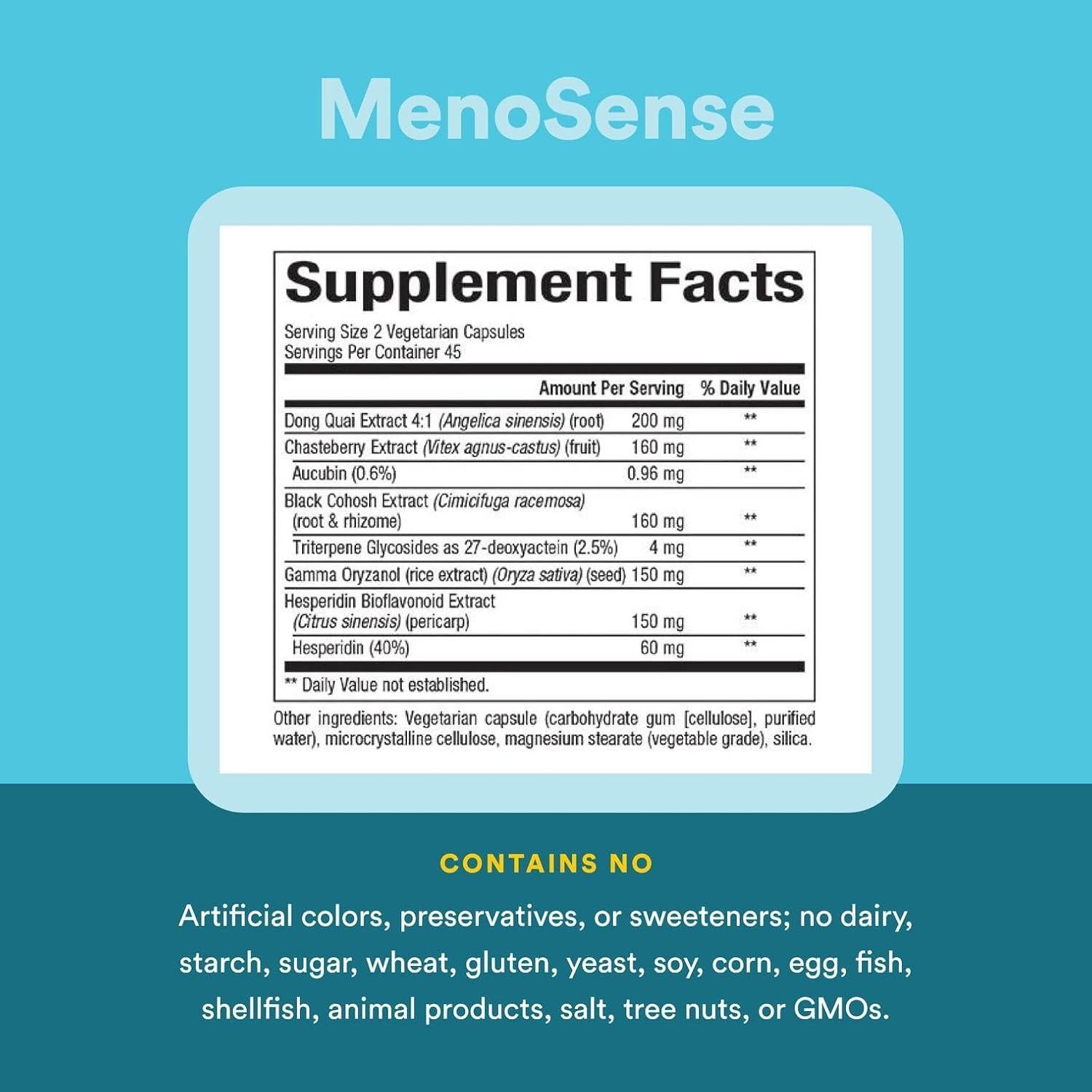 Natural Factors MenoSense 90 Veg-Cápsulas para Menopausia