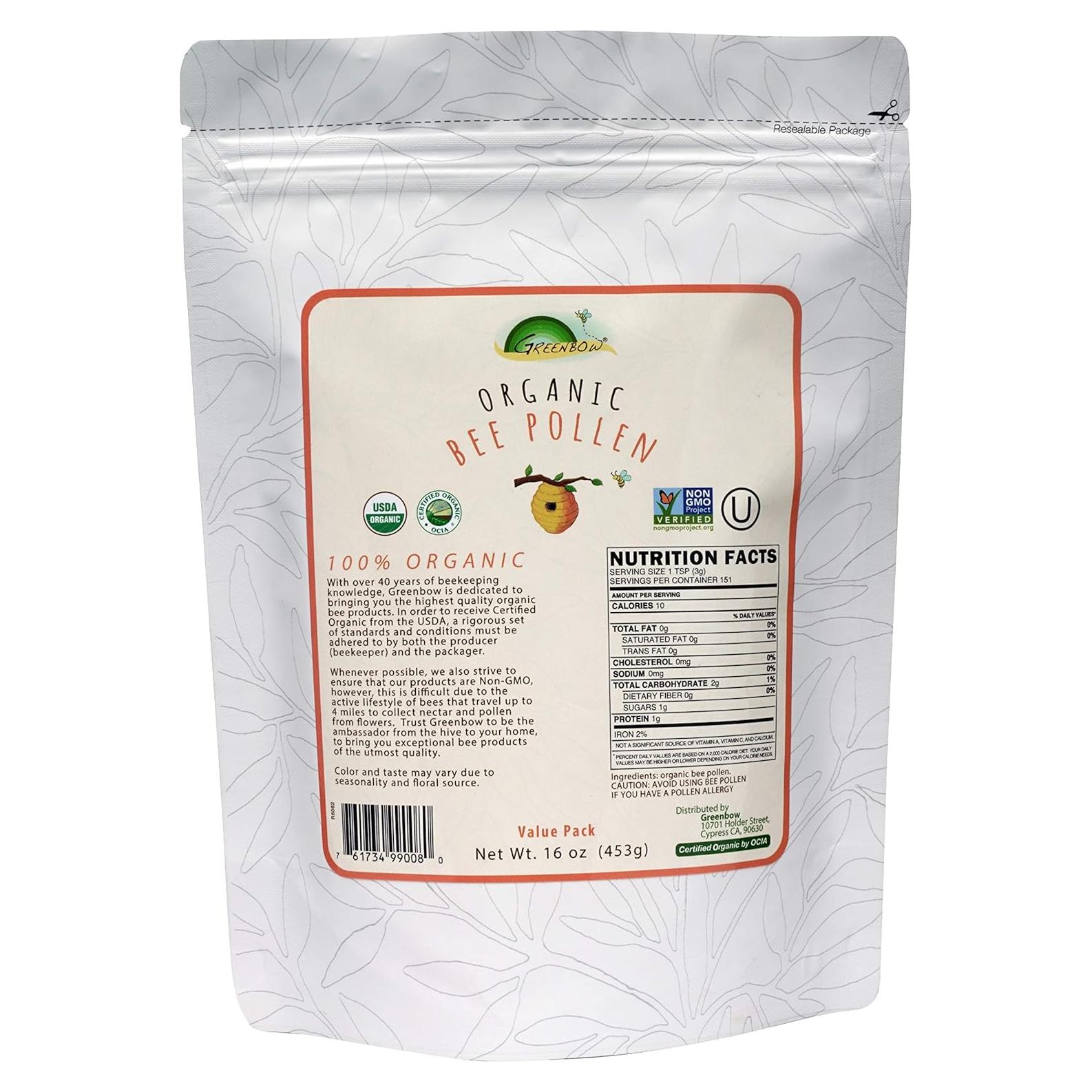 Polen de Abeja Orgánico Greenbow 453g - Superalimento Natural