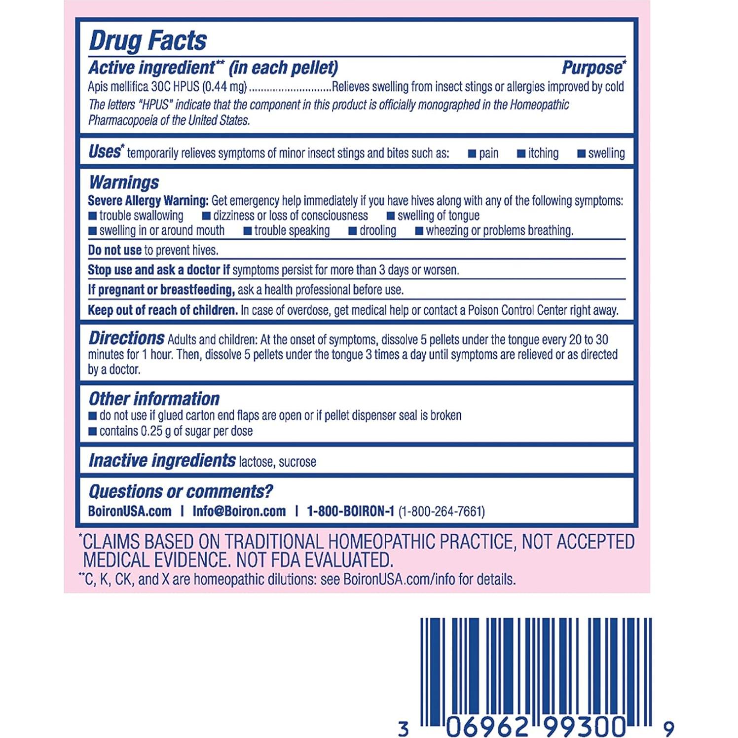 Boiron Apis Mellifica 30C - Medicina Homeopática para Picaduras