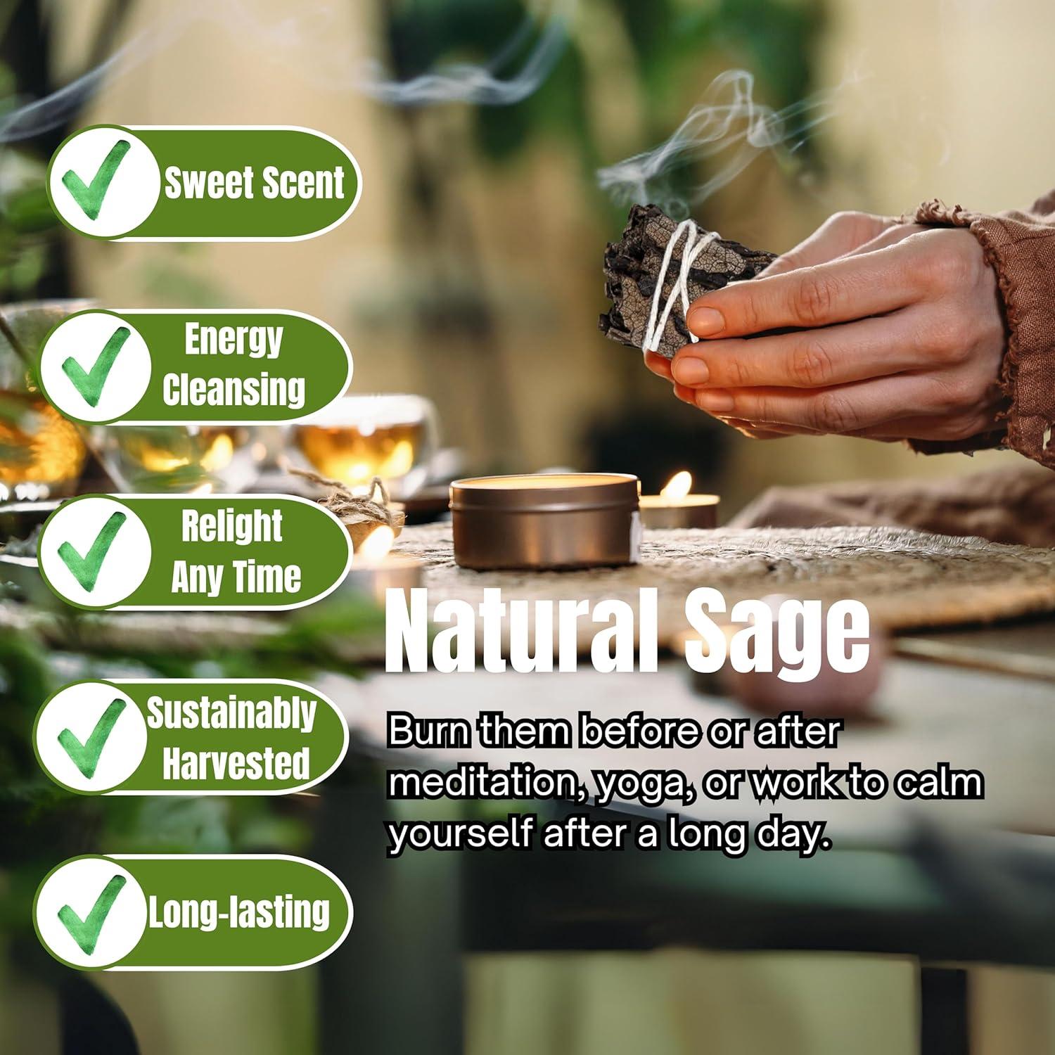 Juego de Palos de Salvia Soul Sticks - 4 Variedades para Smudging