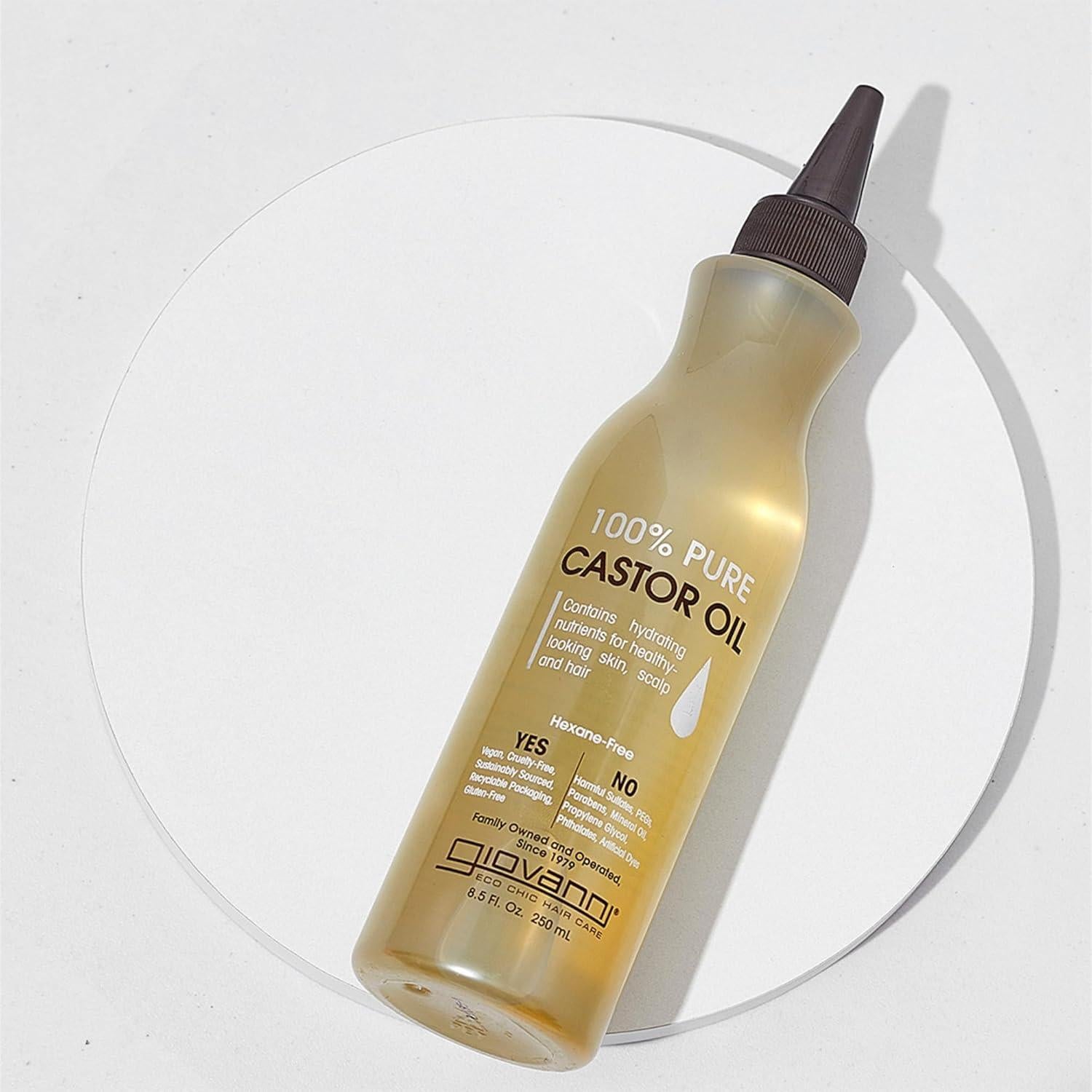 Aceite de Ricino GIOVANNI 100% Puro 240 ml - Hidrata y Suaviza