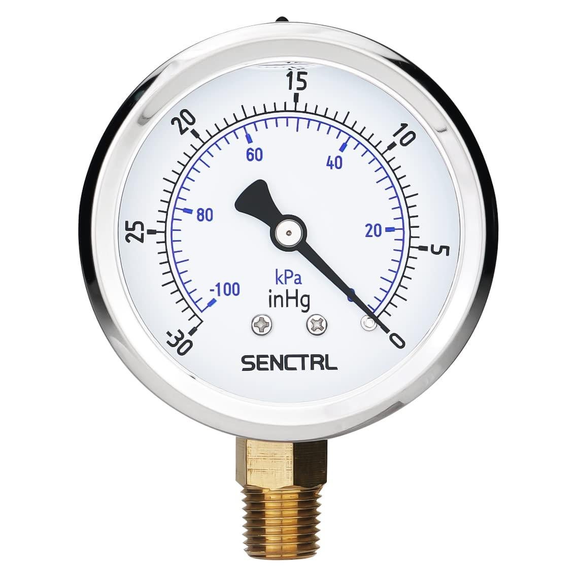 Manómetro de Baja Presión SENCTRL 2.5" Aceite Silicona 0-100 kPa