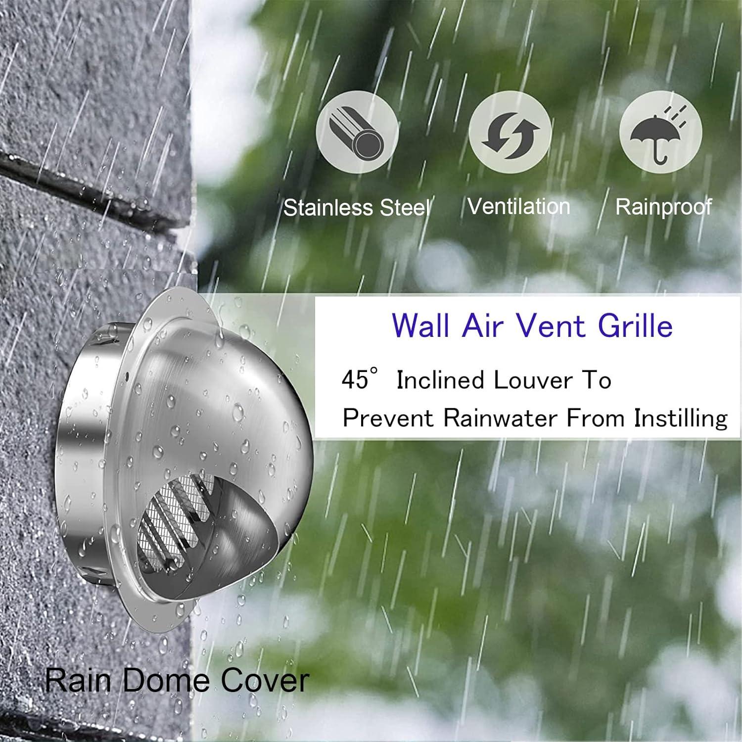 Campana de Ventilación Redonda Acero Inoxidable 50mm