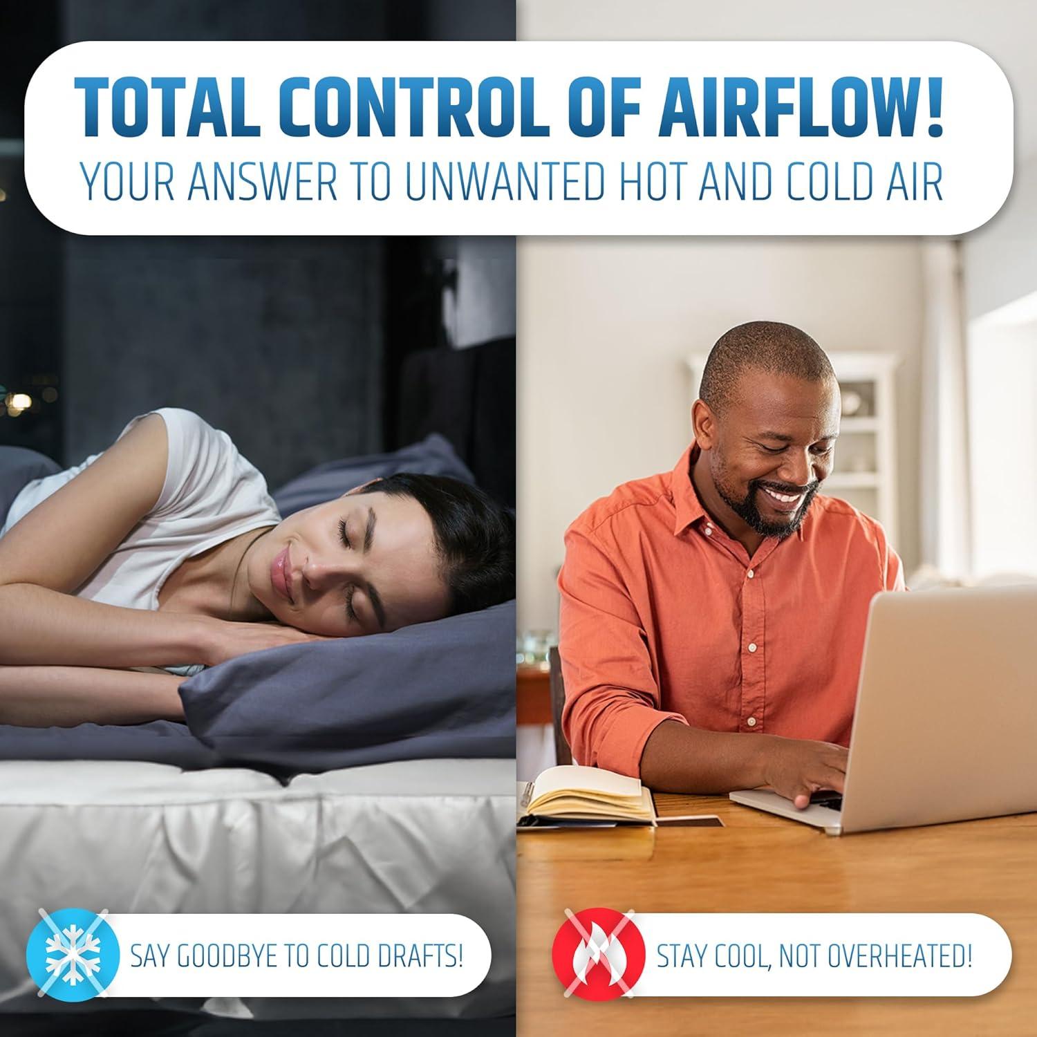 Deflector de Aire Magnético HMmagnets Ajustable 23.4-40.6 cm - Paquete de 2