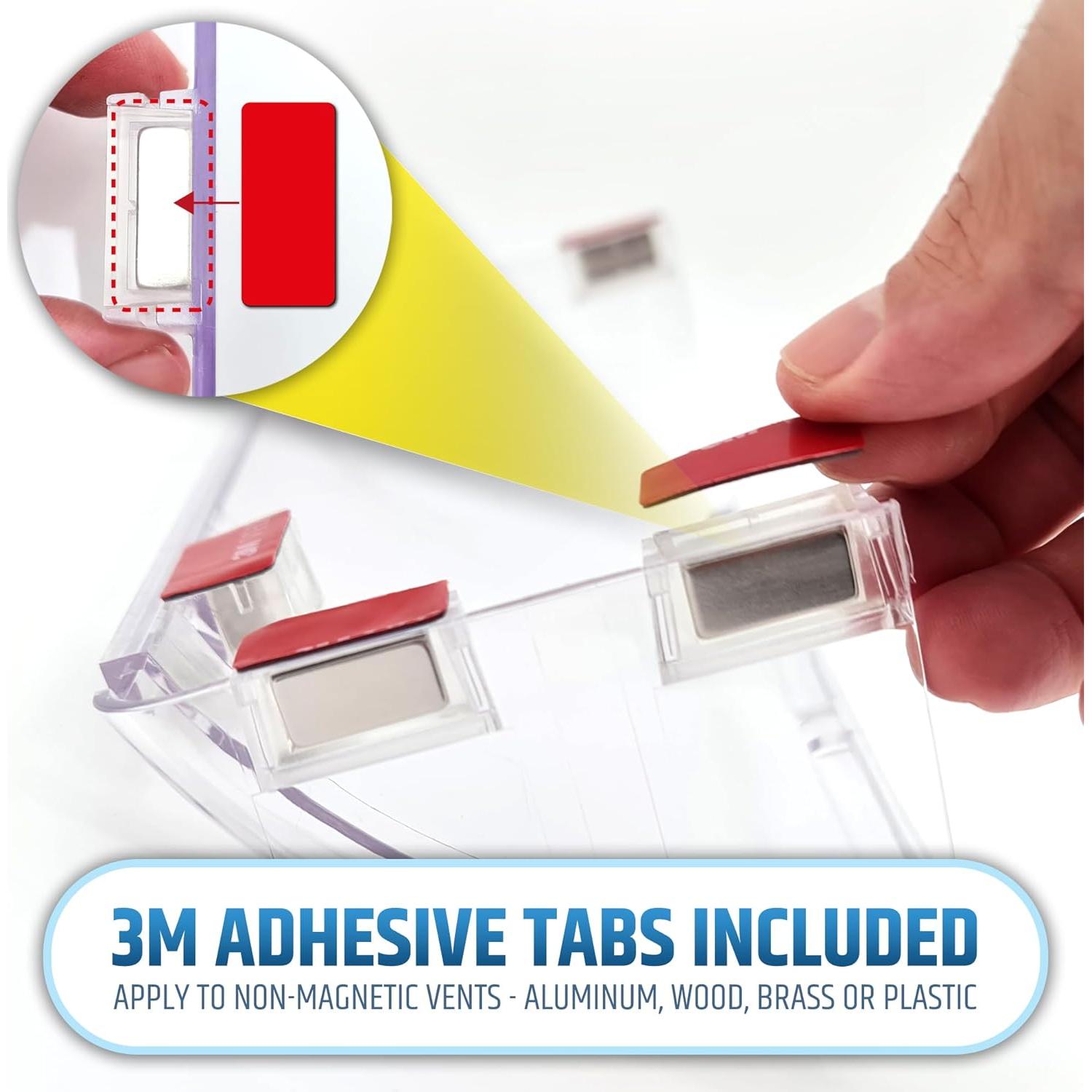 Deflector de Aire Magnético HMmagnets Ajustable 23.4-40.6 cm - Paquete de 2