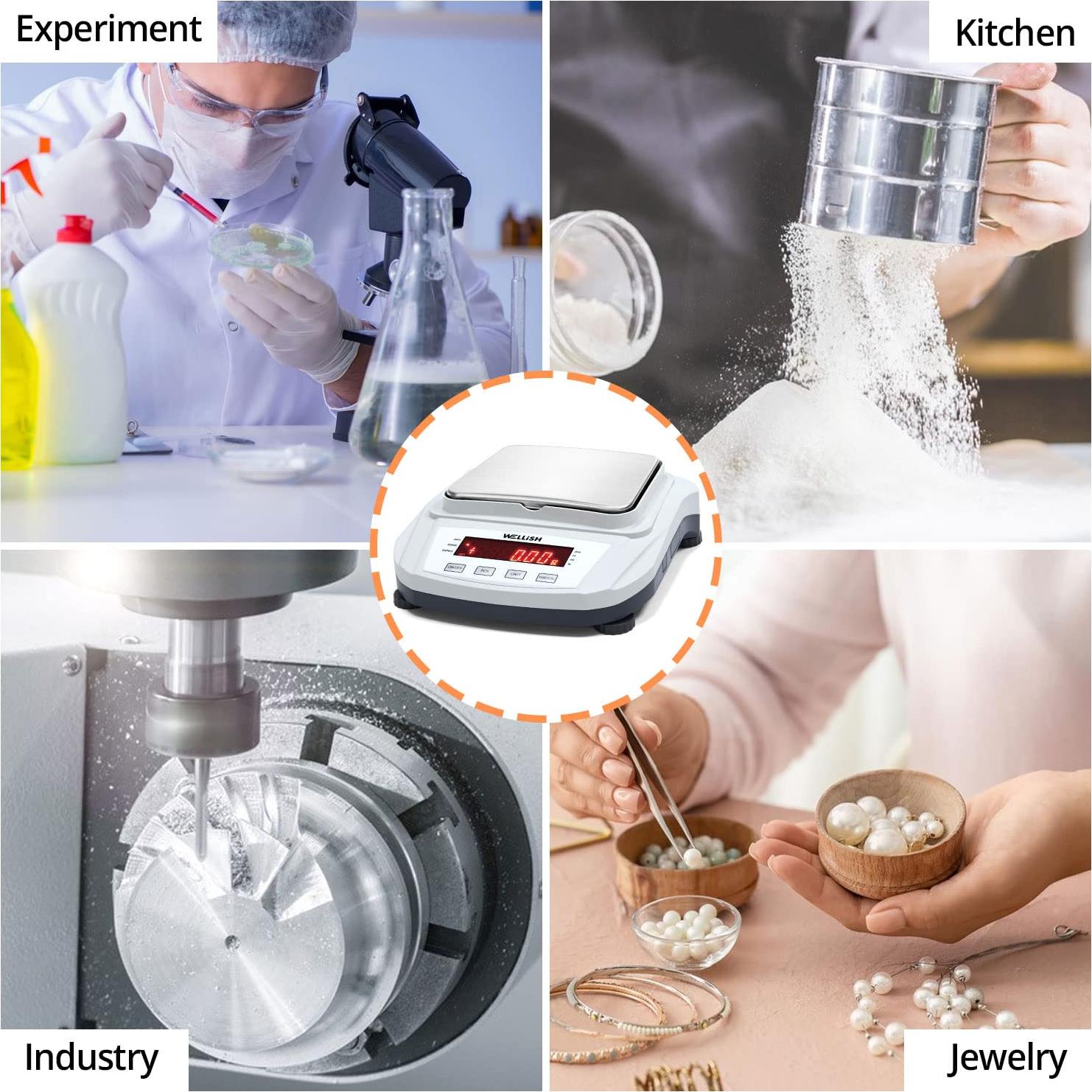 Balanza Analítica Digital WELLiSH 2000g/0.01g Alta Precisión