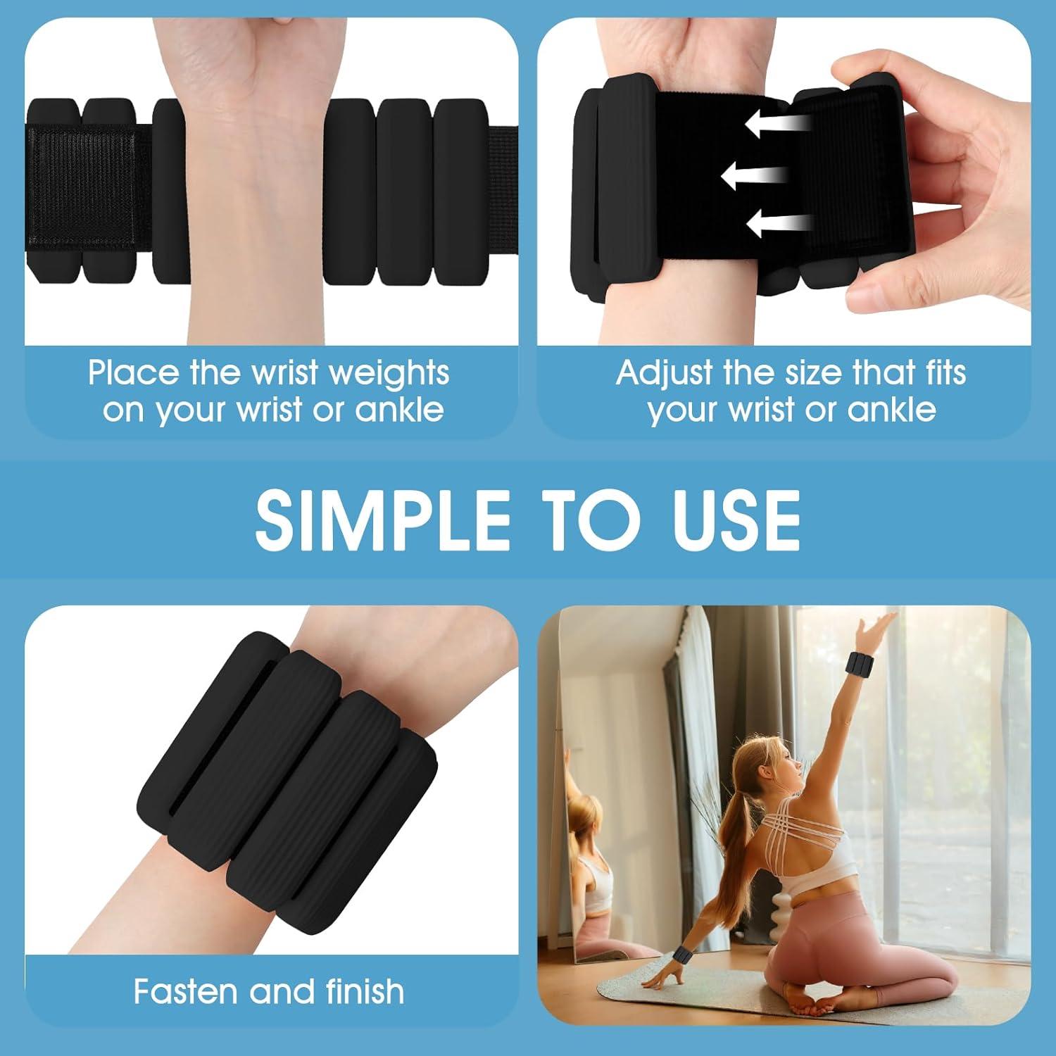 Conjunto de Pesas Ajustables para Muñeca y Tobillo MESUADESI 0.91 kg