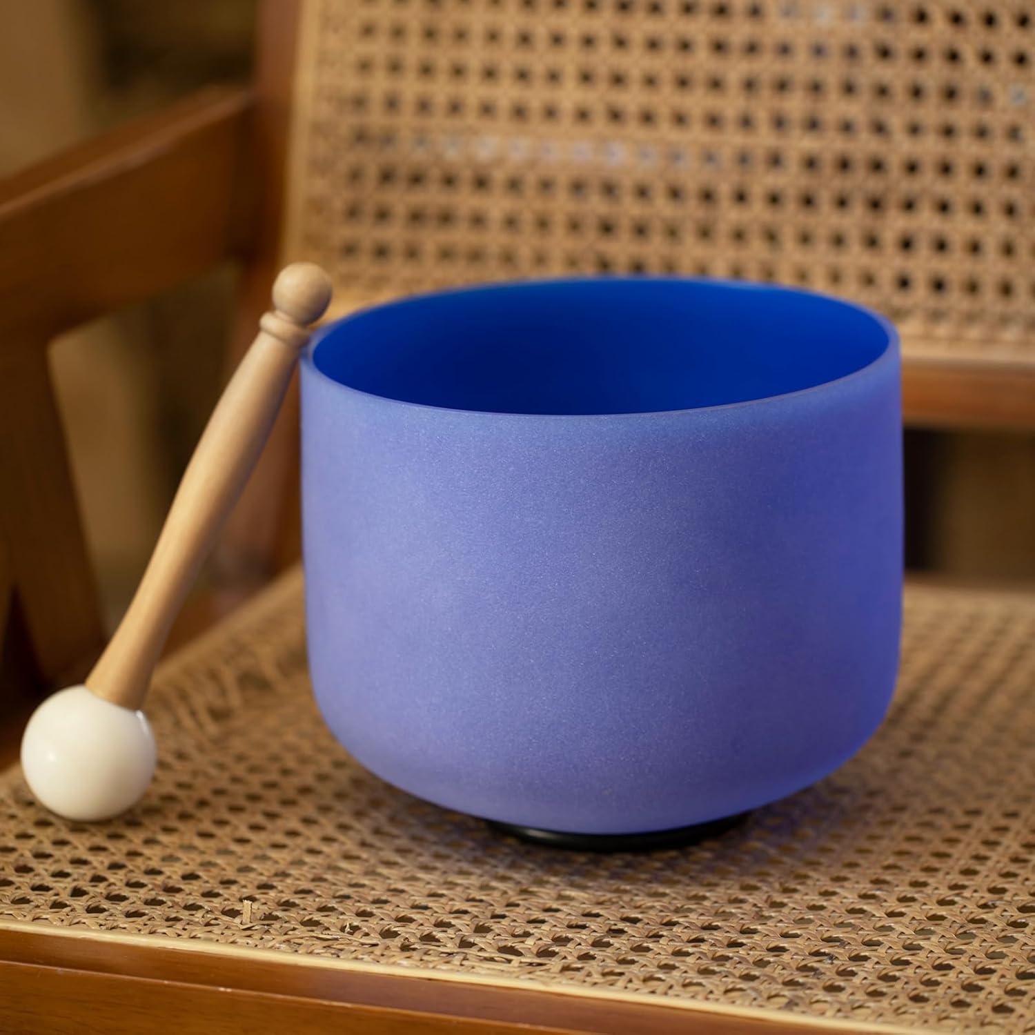 Cuenco de Canto de Cristal Hye-eun 20.32cm Nota A Índigo