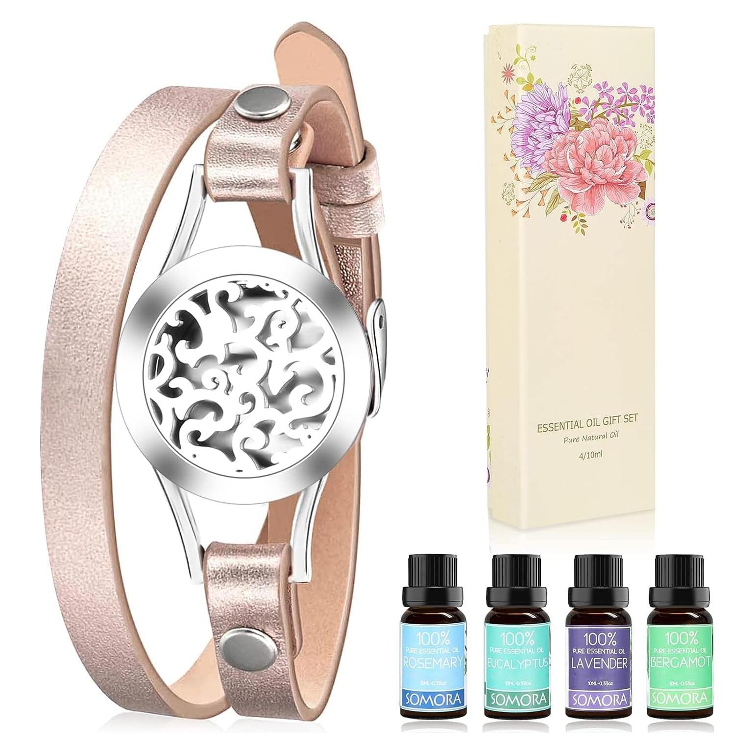 Set de Pulsera Difusora de Aceite Esencial SOMORA - Regalos para Mujeres