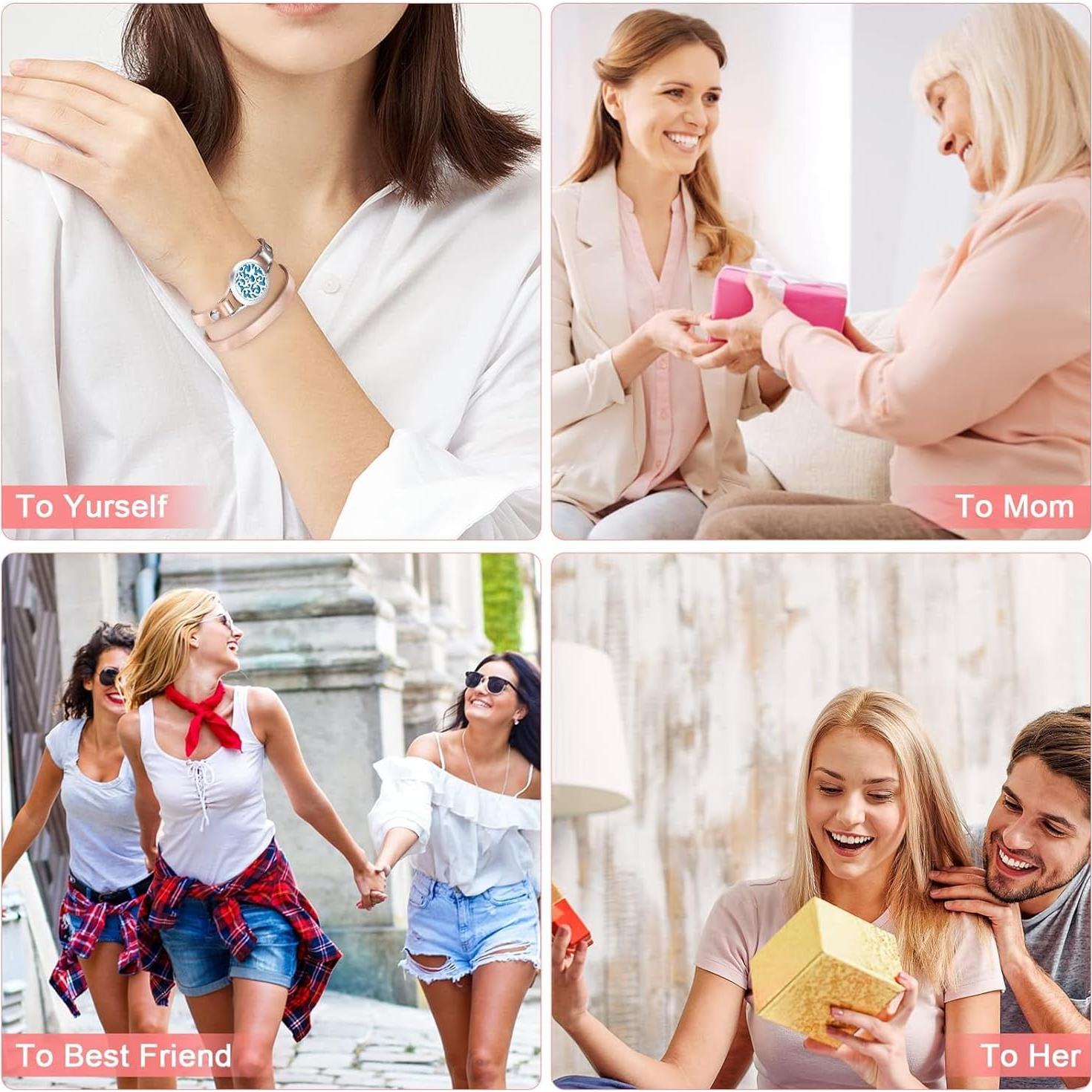 Set de Pulsera Difusora de Aceite Esencial SOMORA - Regalos para Mujeres