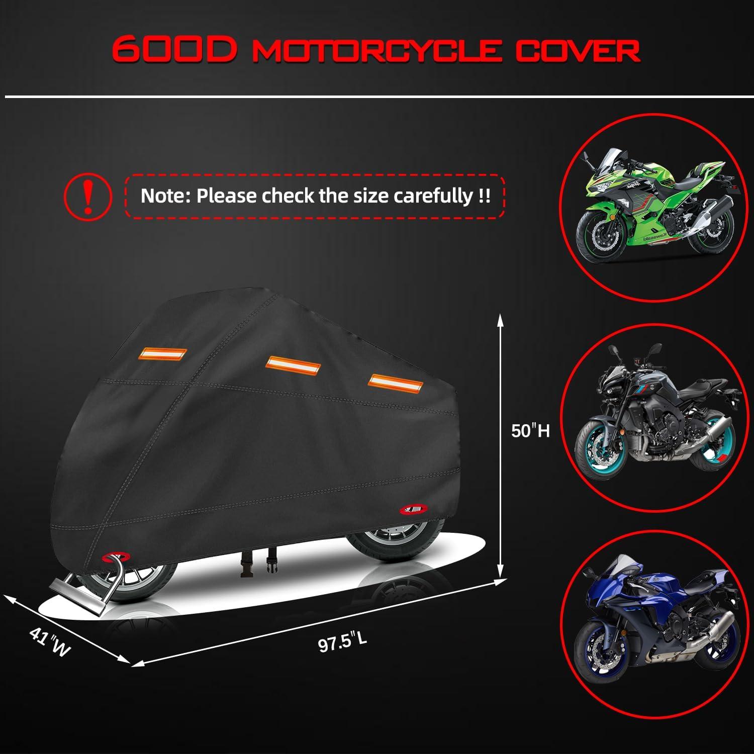 Cubierta de Motocicleta OWEEIO Impermeable 247.65x104.14cm