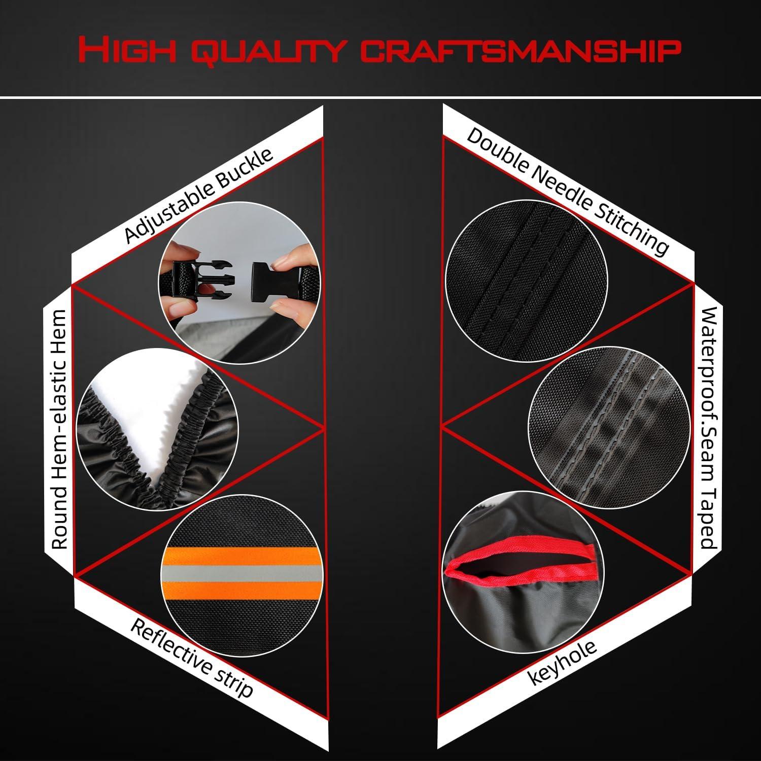 Cubierta de Motocicleta OWEEIO Impermeable 247.65x104.14cm