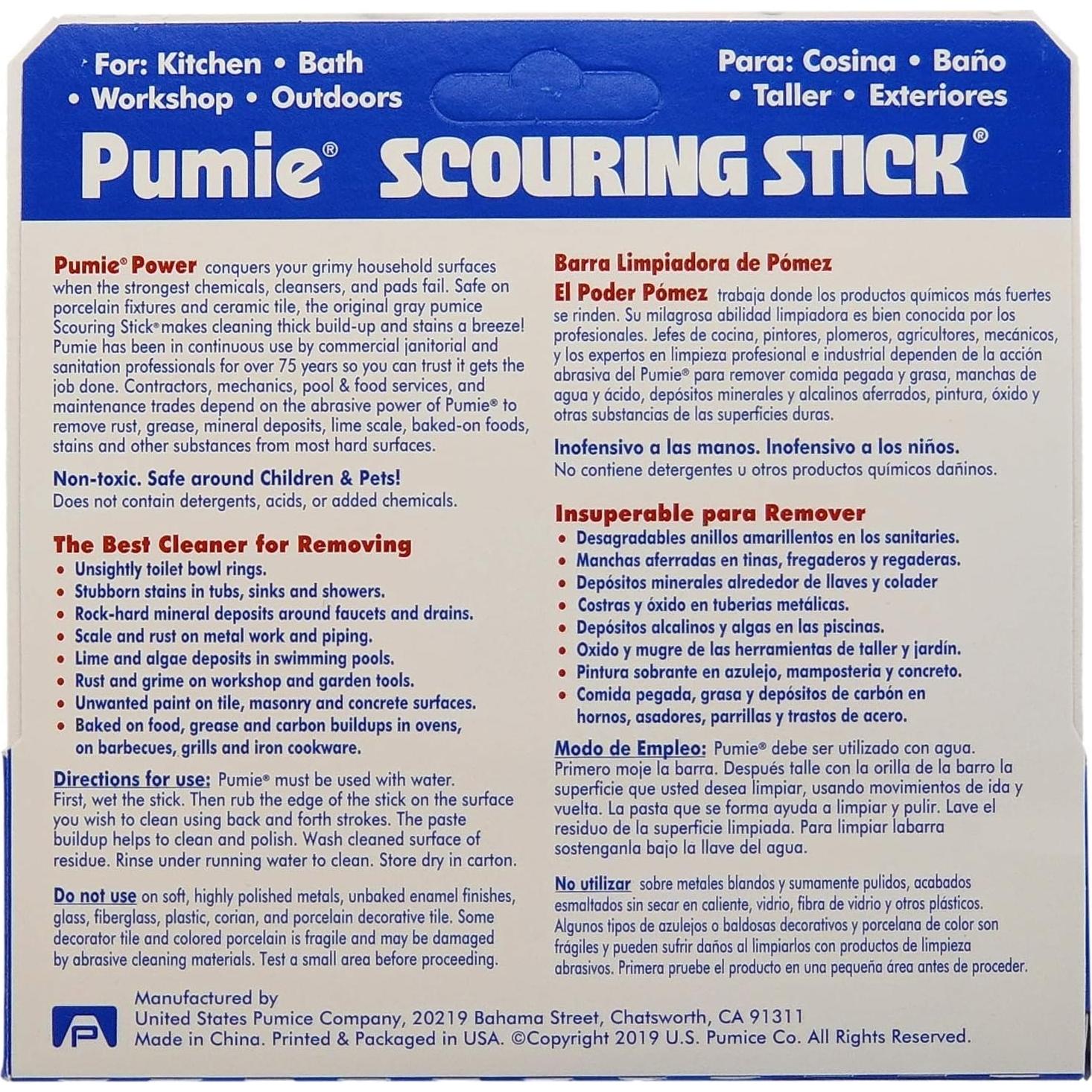 Barra de Limpieza PUMIE - 2 Paquetes de Piedra Pumice 13.56cm