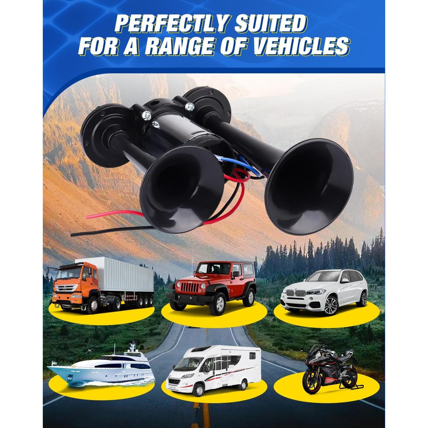 Kit de bocina de aire Animgrth LB-30 600DB para vehículos 12V