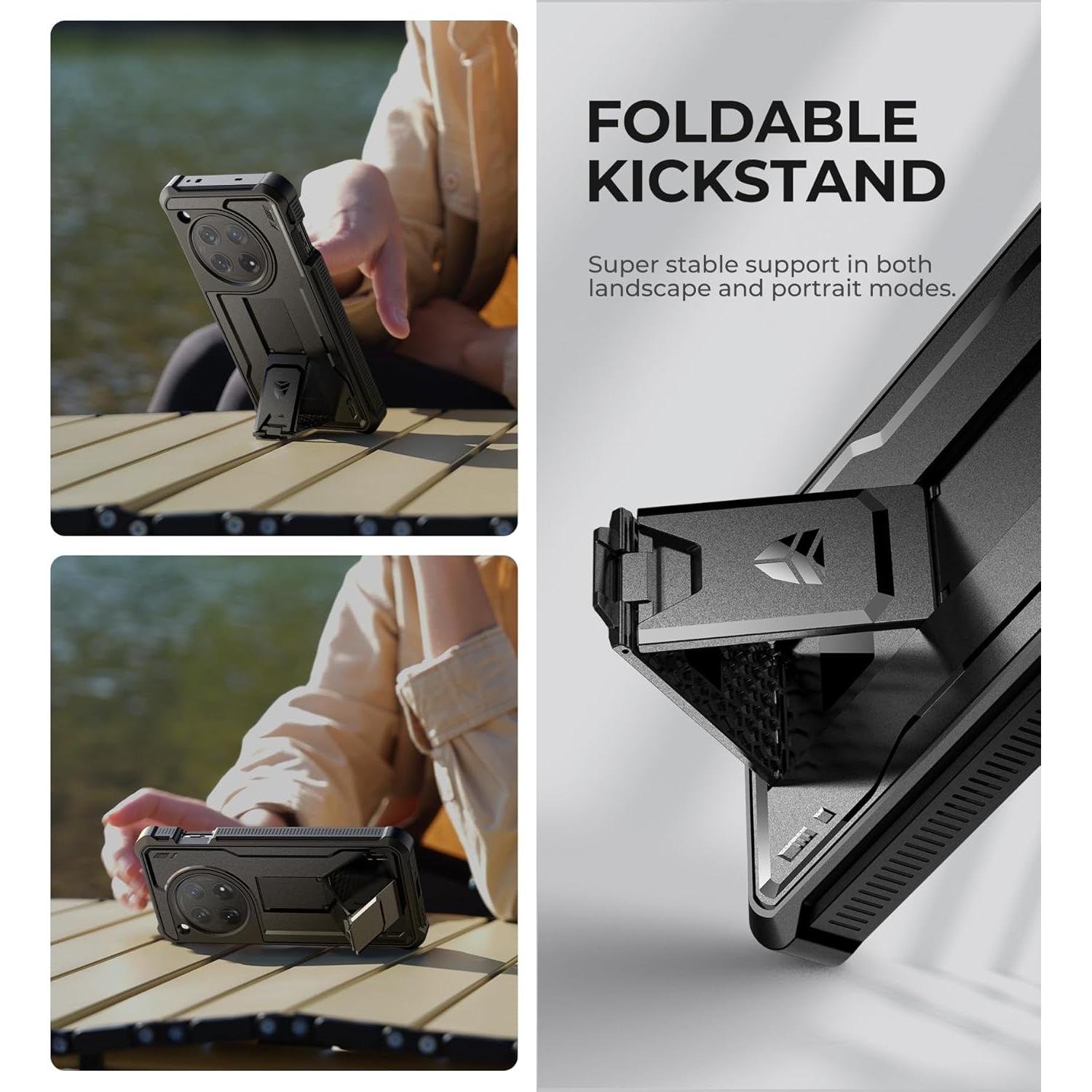 Funda Dexnor para OnePlus 12 5G - Protección Militar, Soporte y 2 Marcos