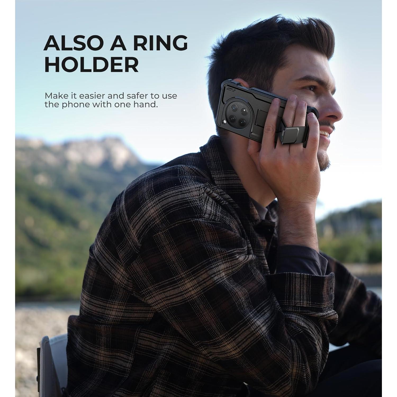 Funda Dexnor para OnePlus 12 5G - Protección Militar, Soporte y 2 Marcos