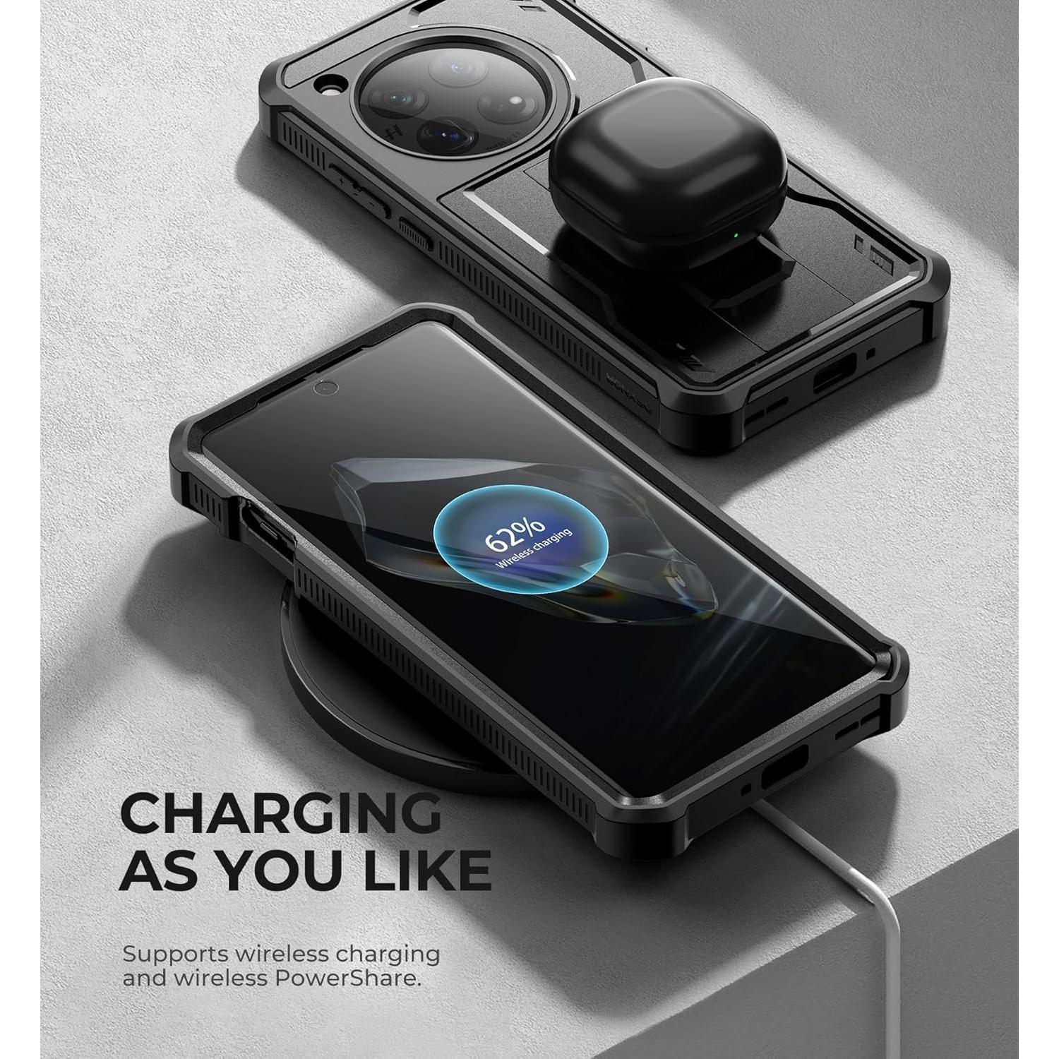 Funda Dexnor para OnePlus 12 5G - Protección Militar, Soporte y 2 Marcos