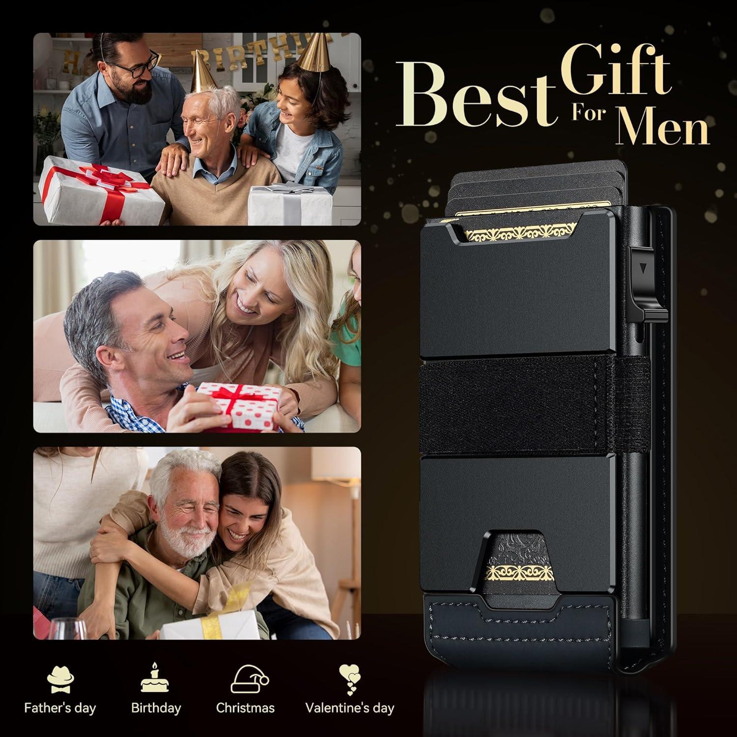 Cartera Inteligente Furid Minimalista para Hombres - Bloqueo RFID