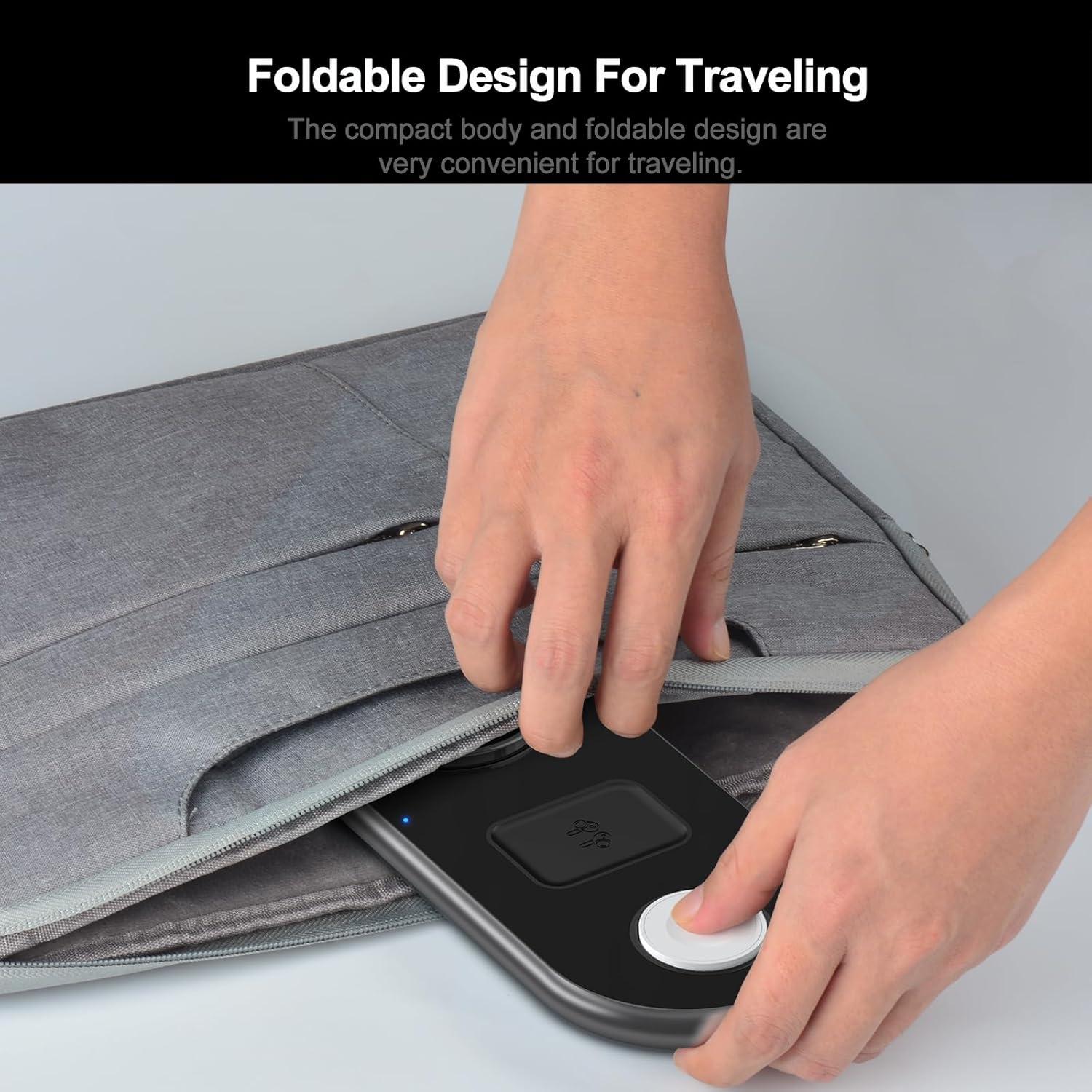 Estación de Carga 3 en 1 DOOLV para iPhone y Apple Watch Negro