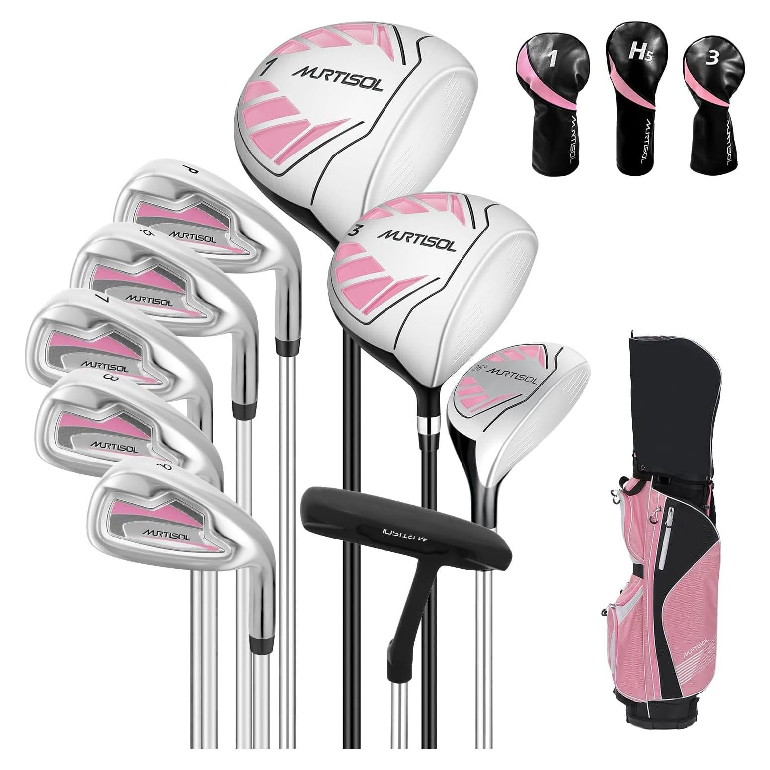 Juego de Golf Completo XDriveMax 10 Piezas Rosa