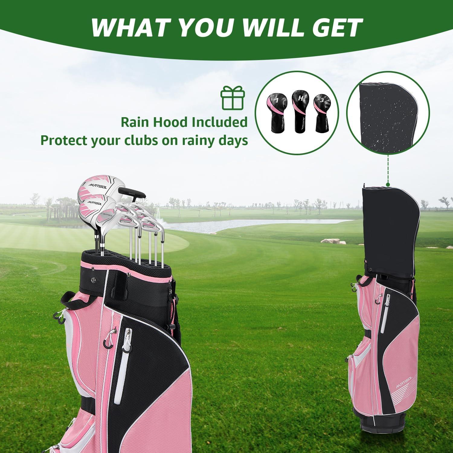 Juego de Golf Completo XDriveMax 10 Piezas Rosa