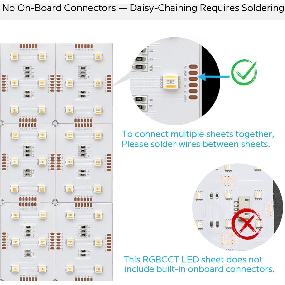 Hoja LED Flexible RGBCCT 24V 60W 19x9.5" Ultra Delgado