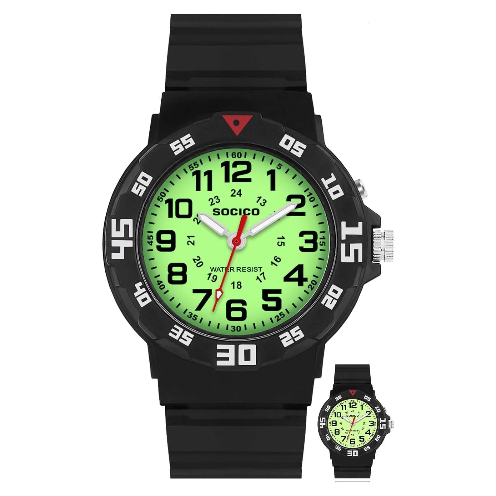 Reloj Analógico Infantil SOCICO Impermeable con Luz 3.8 cm