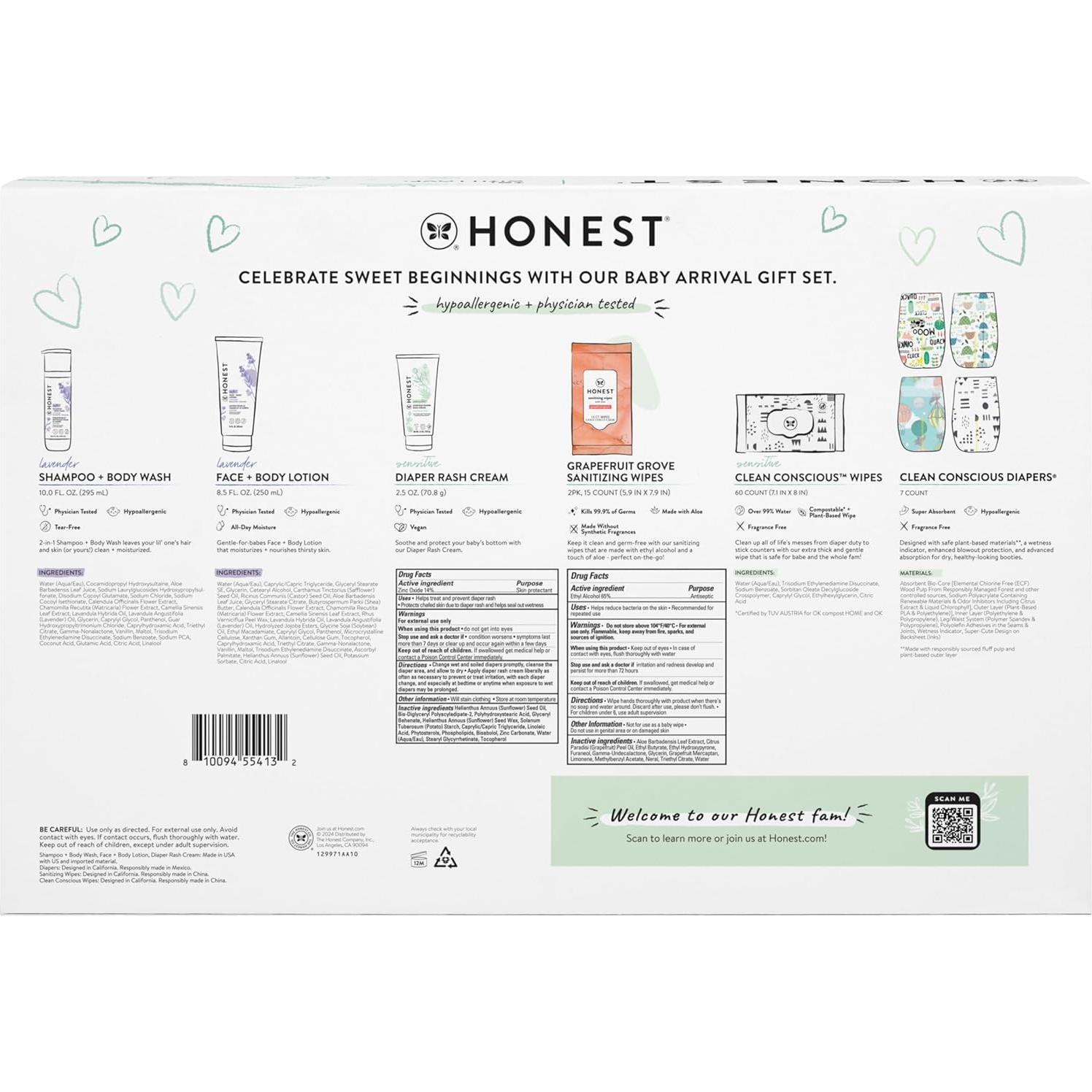 Conjunto de Regalo de Llegada The Honest para Bebé - Esenciales