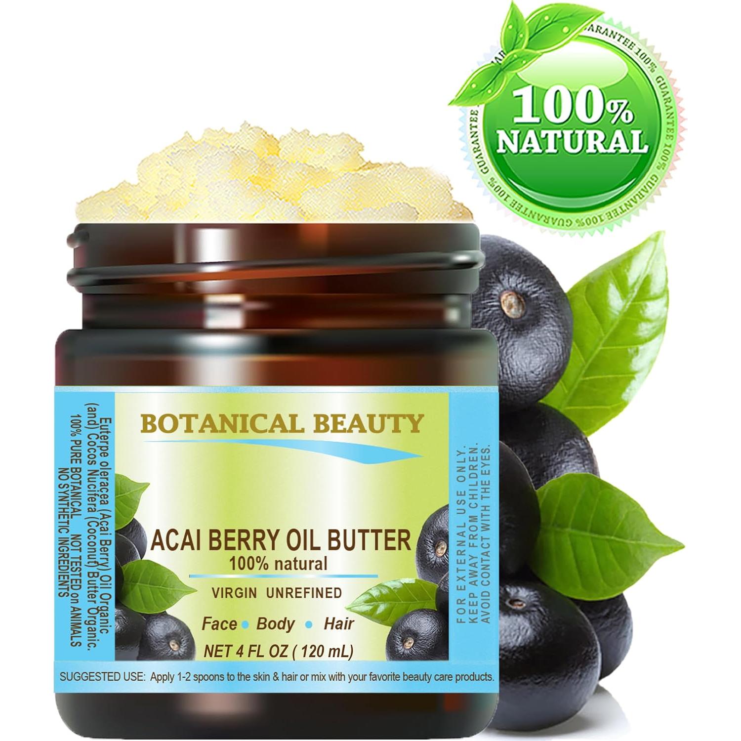 Manteca de Aceite de Baya de Acai 118 ml Belleza Botánica