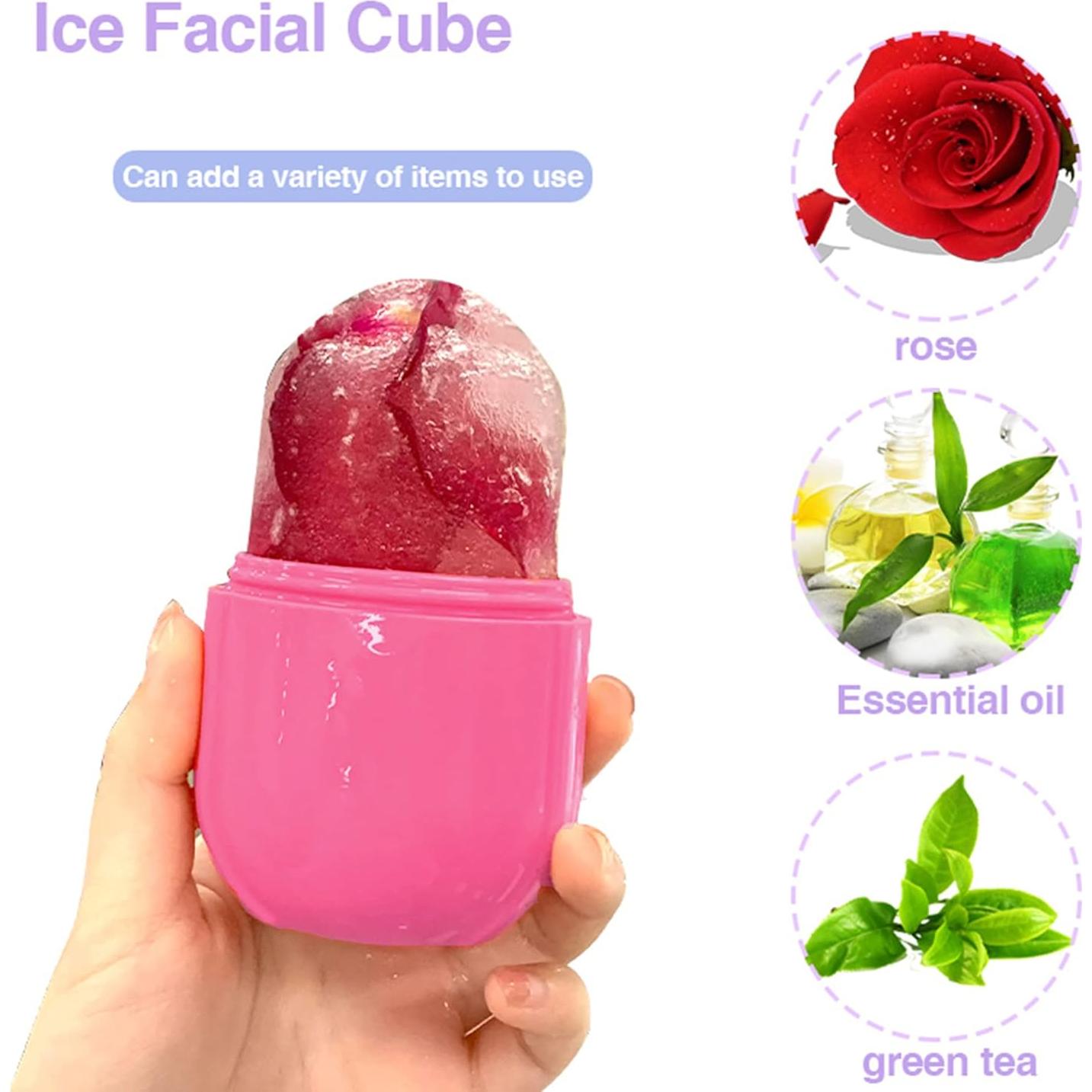 Rodillo de Hielo Aethland para Cara y Ojos, Silicona Rosa