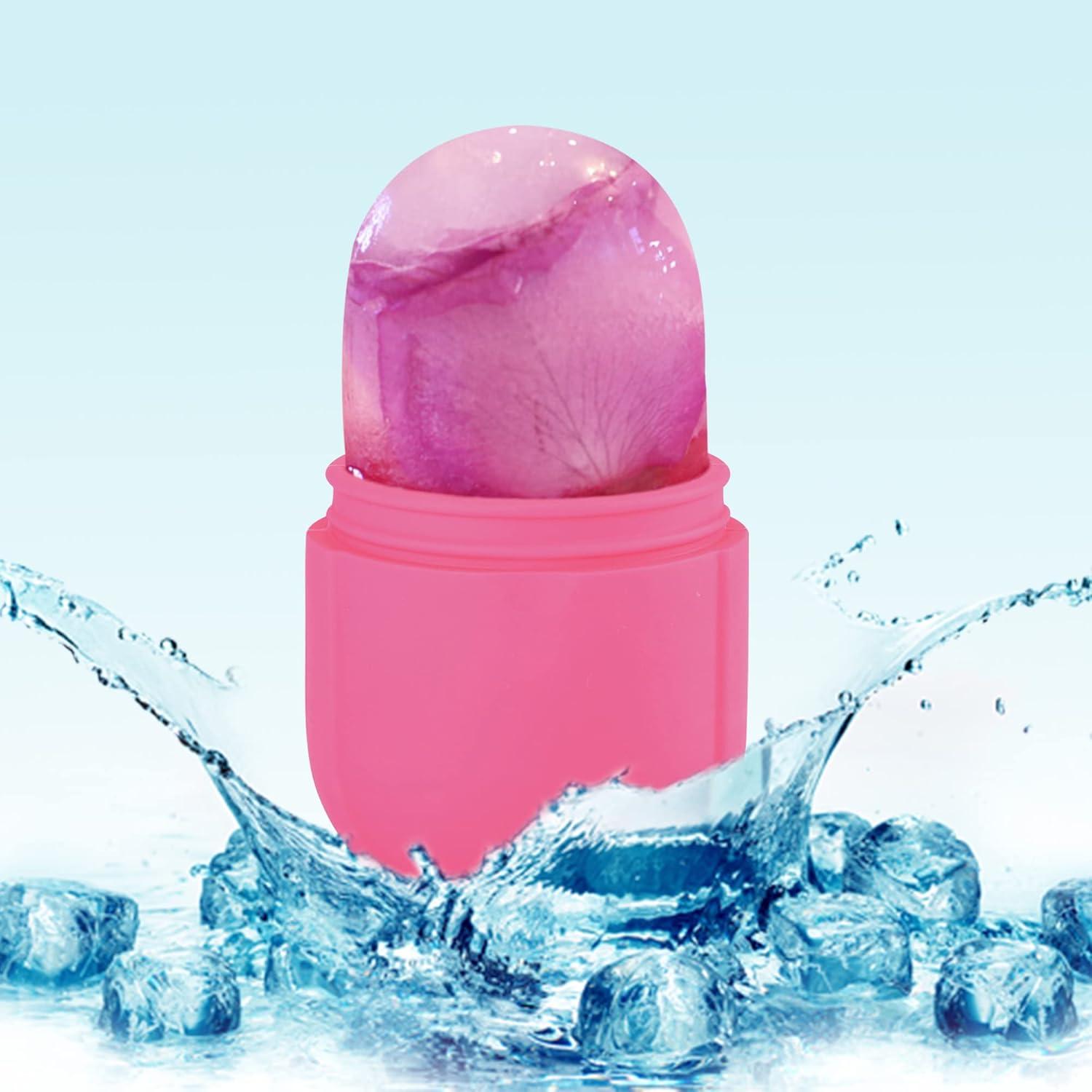 Rodillo de Hielo Aethland para Cara y Ojos, Silicona Rosa