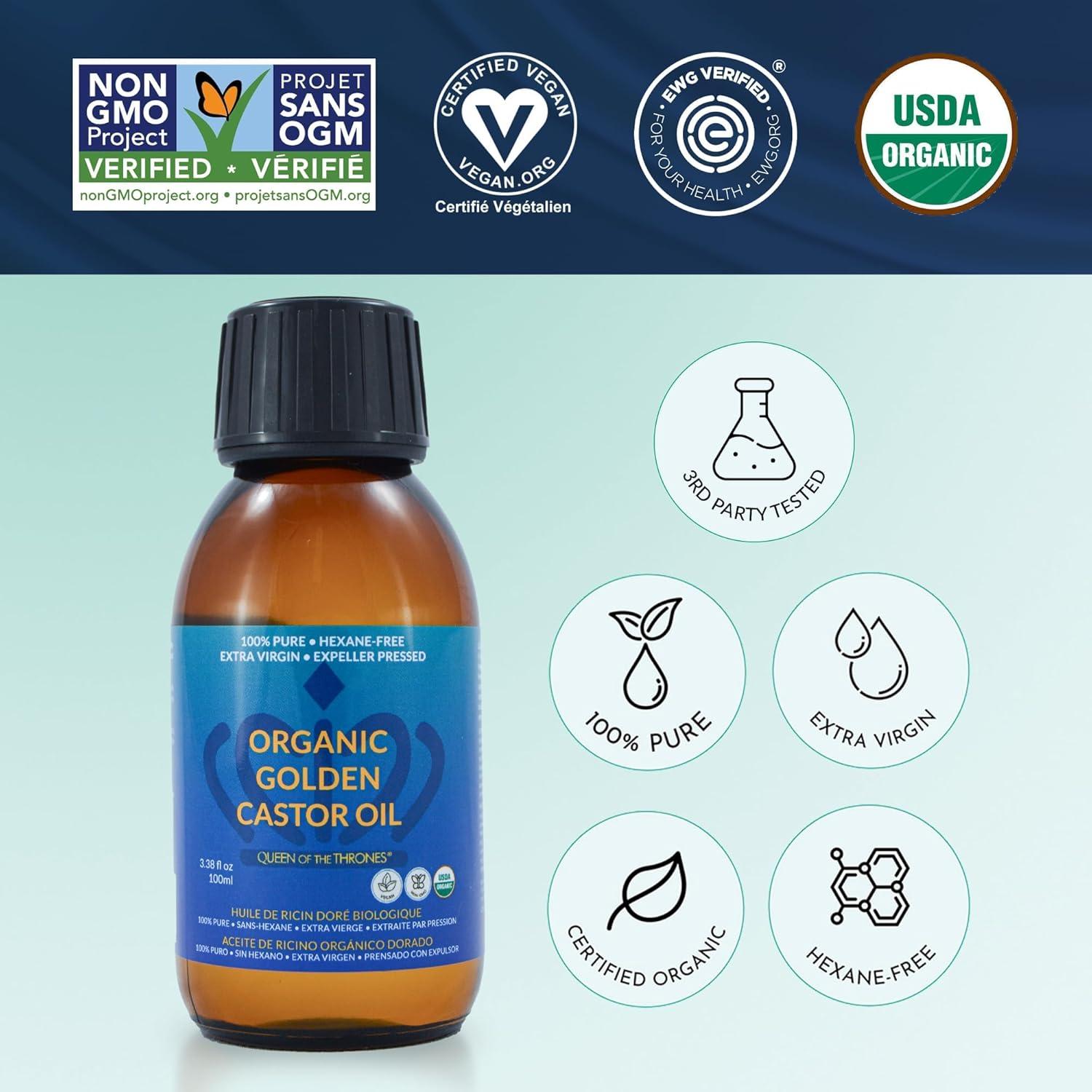 Aceite de Ricino Orgánico REINA DE LOS TRONOS 100ml Puro