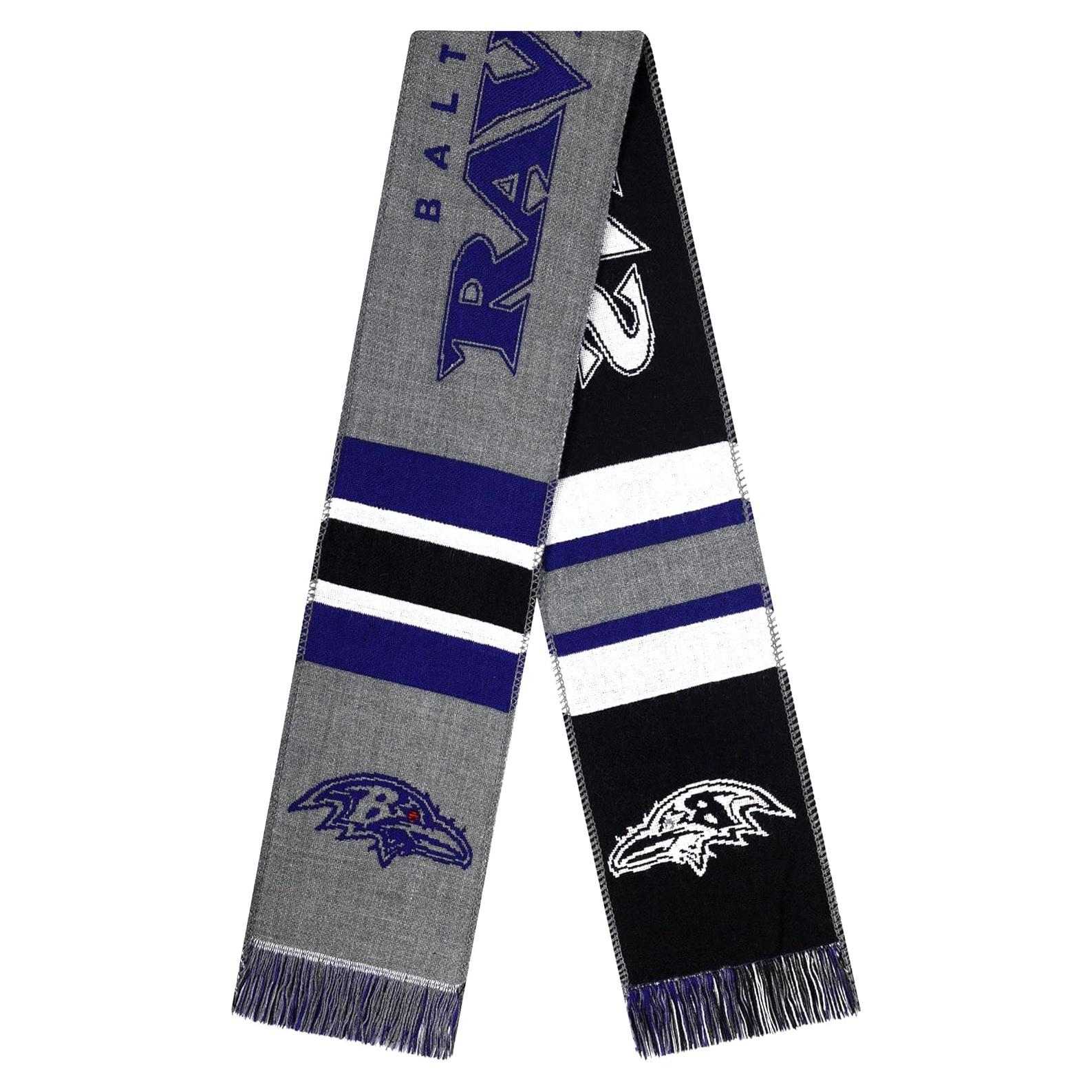 Bufanda Tejida Gris Cuervos de Baltimore Forever Collectibles