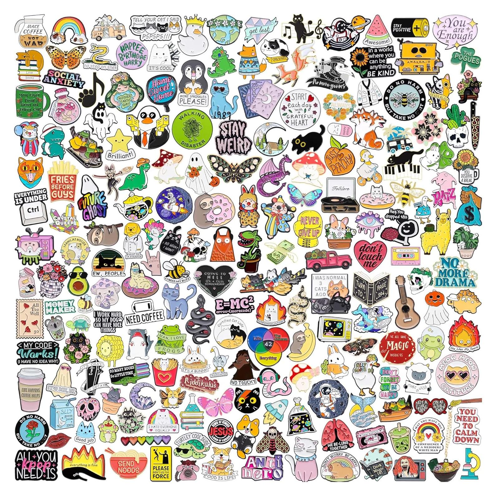 Conjunto de 50 Pines de Esmalte SINCCO para Mochilas y Sombreros