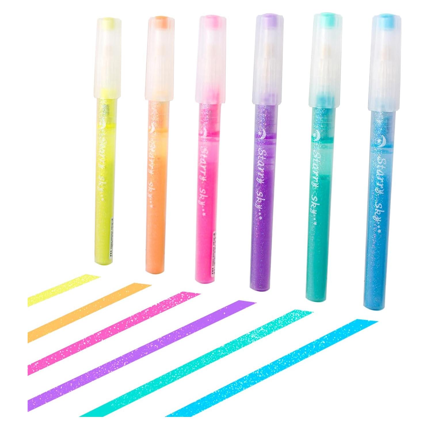 Marcadores de Resaltador HANKU Set de 6 Colores Pastel Chisel
