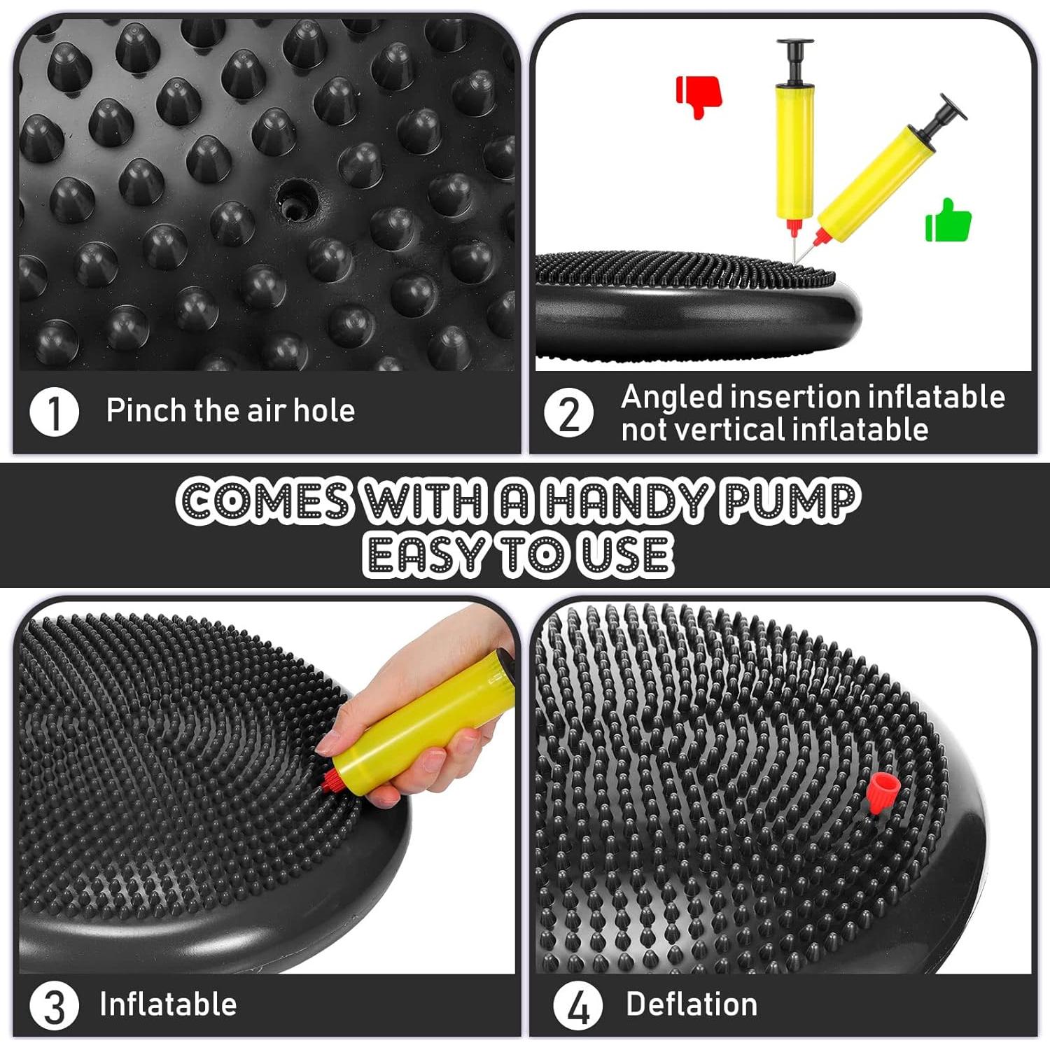Almohadilla de Equilibrio Inflable Jerify - 4 Pcs, 34 cm, PVC