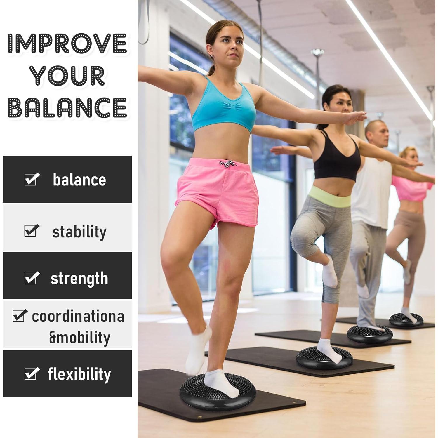 Almohadilla de Equilibrio Inflable Jerify - 4 Pcs, 34 cm, PVC