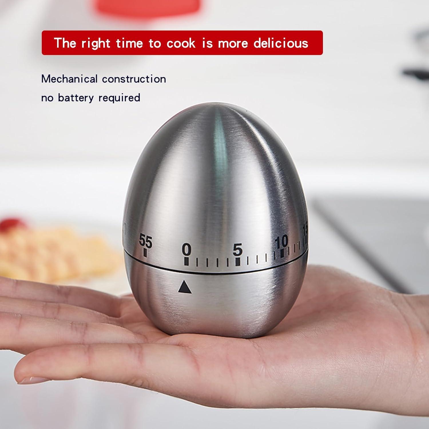 Temporizador mecánico de cocina QAOZUOI 60 minutos forma de huevo
