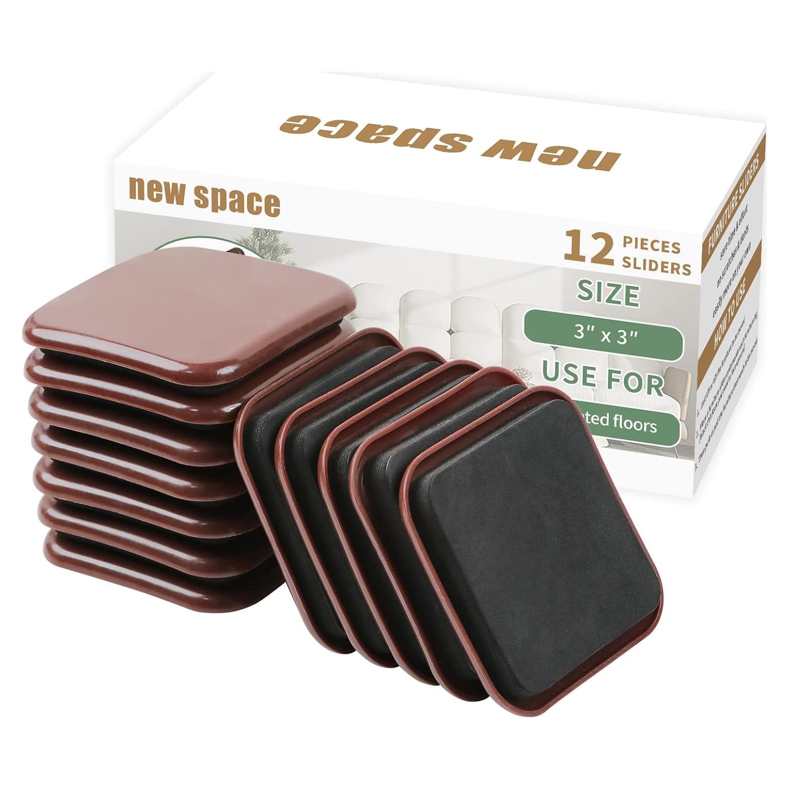 Deslizadores de Muebles 12 Piezas 7.62 cm Nuevo Espacio