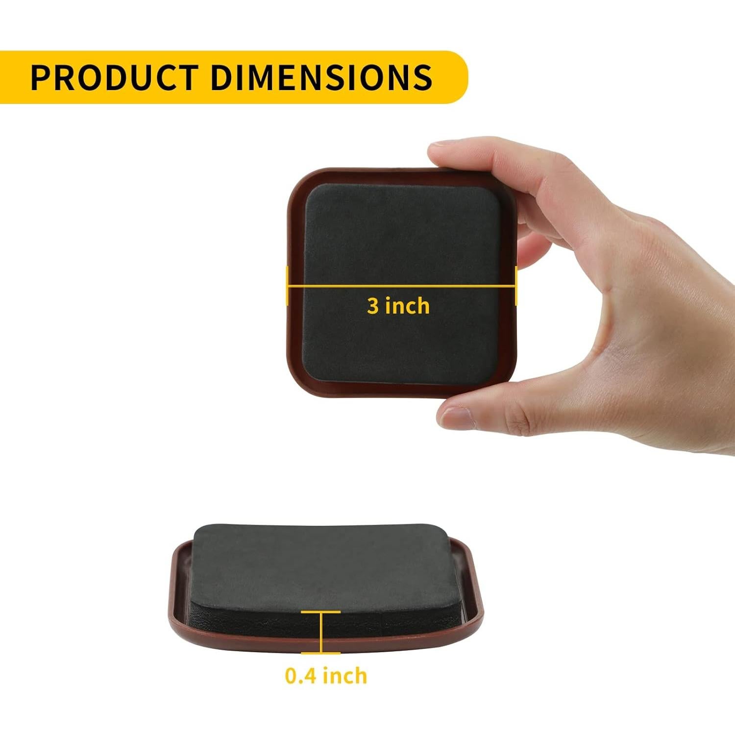 Deslizadores de Muebles 12 Piezas 7.62 cm Nuevo Espacio