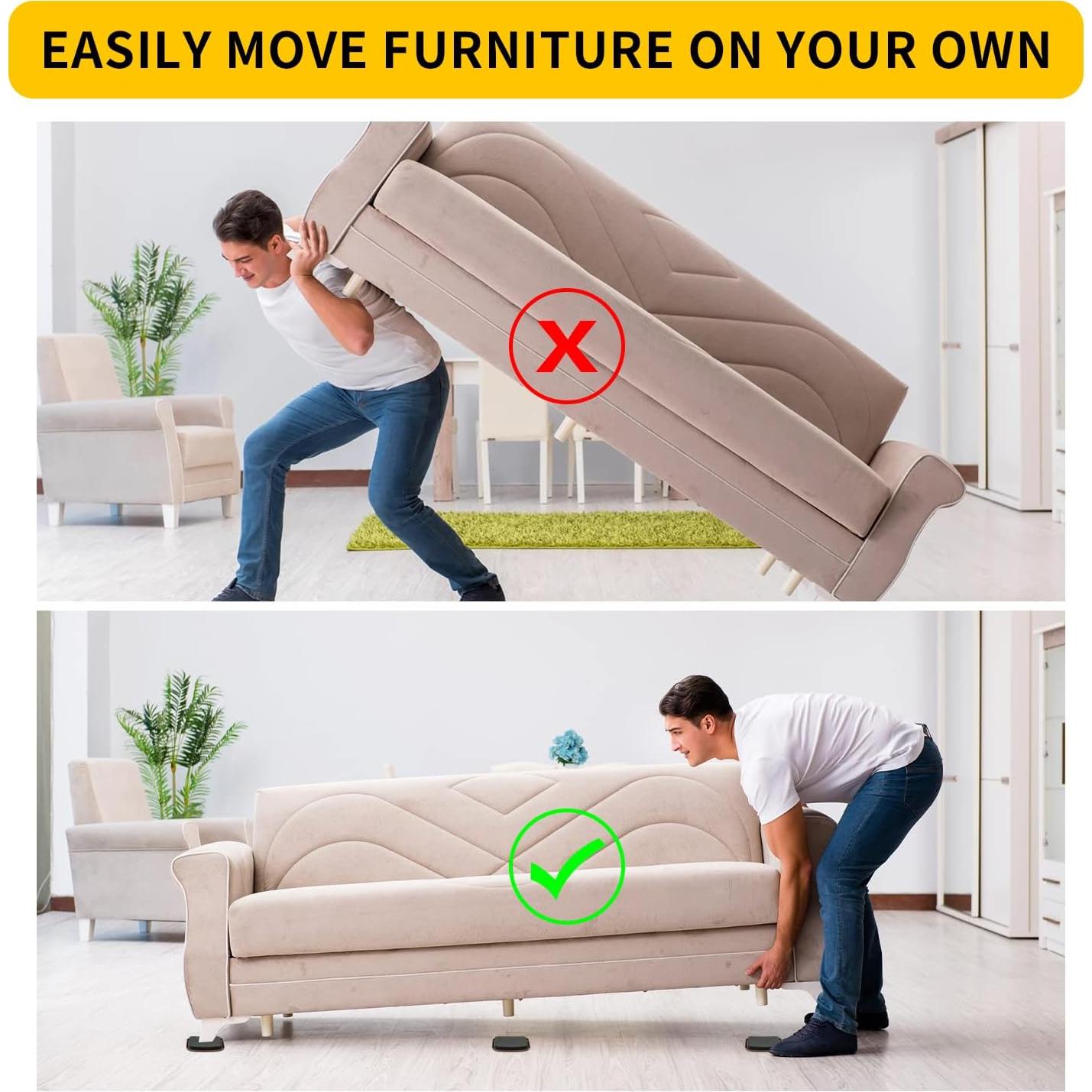 Deslizadores de Muebles 12 Piezas 7.62 cm Nuevo Espacio