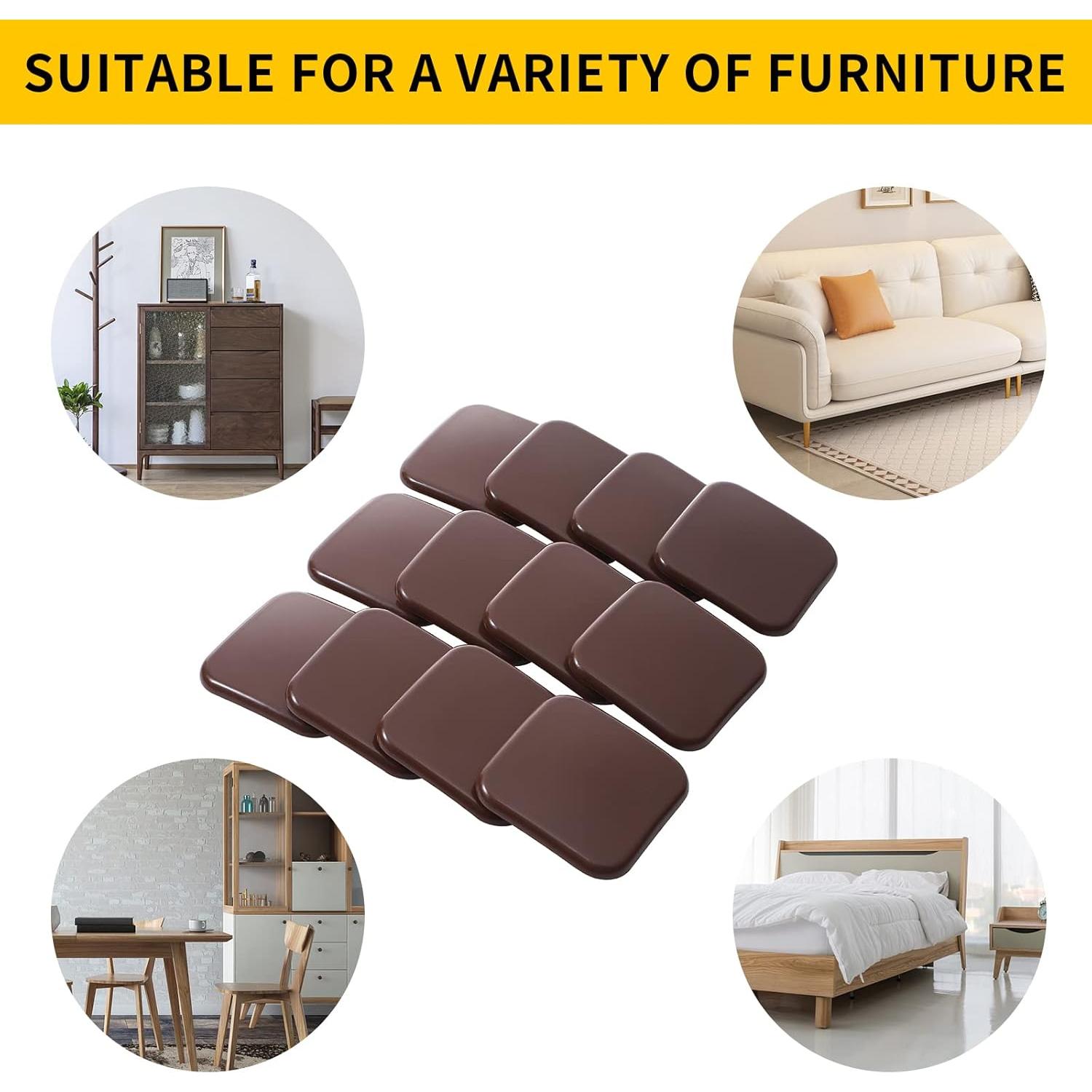 Deslizadores de Muebles 12 Piezas 7.62 cm Nuevo Espacio