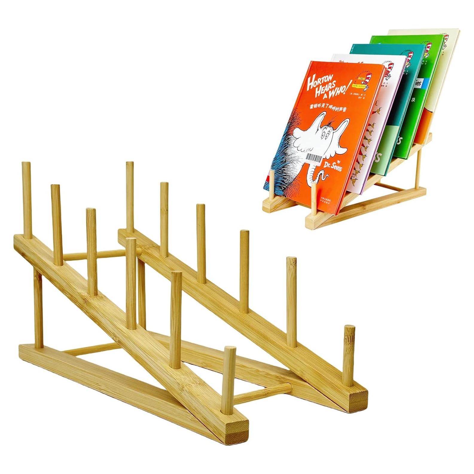 Soporte para Libros GYSLEOT de Bambú 5 Niveles 30x20.3 cm