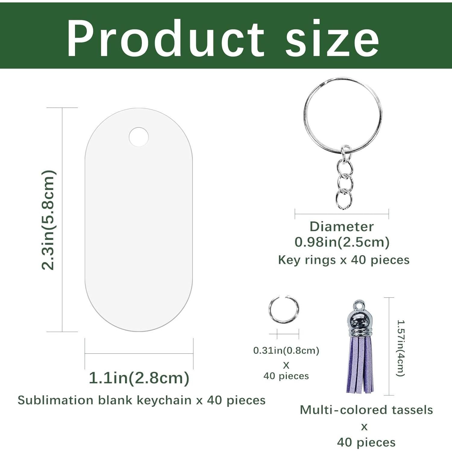 160 Piezas Llavero de Sublimación Doble Cara GEKIXUTP