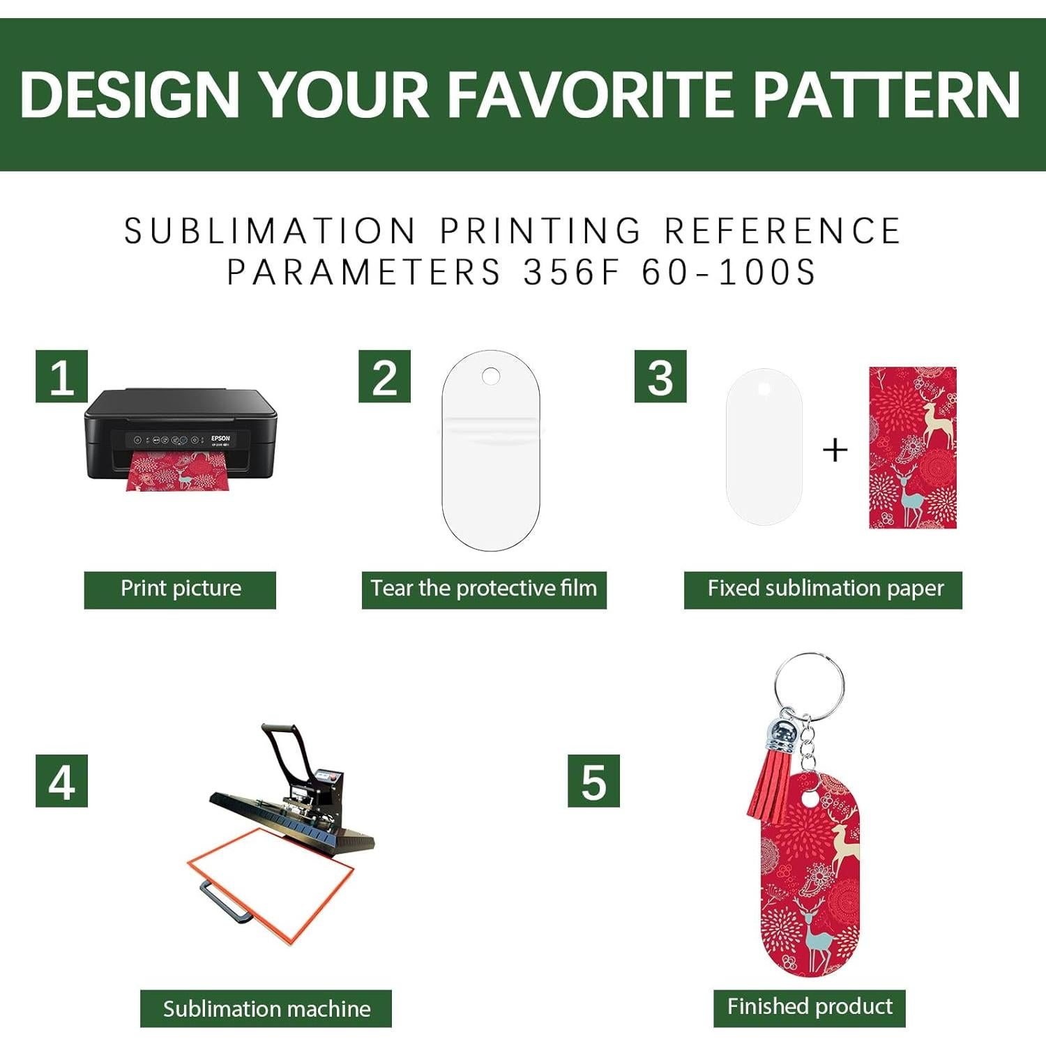 160 Piezas Llavero de Sublimación Doble Cara GEKIXUTP
