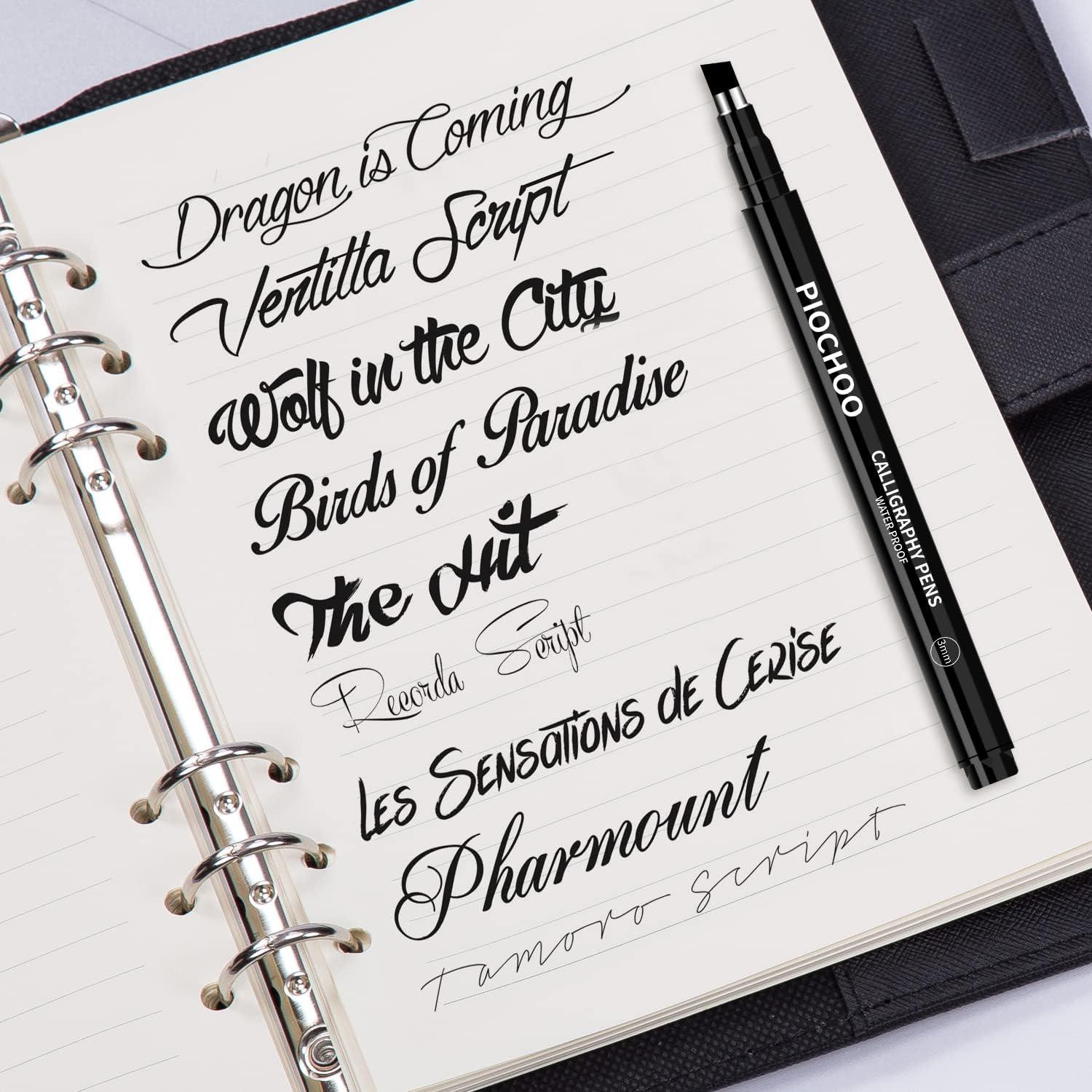 Set de Plumas de Caligrafía Piochoo - 8 Tamaños para Principiantes